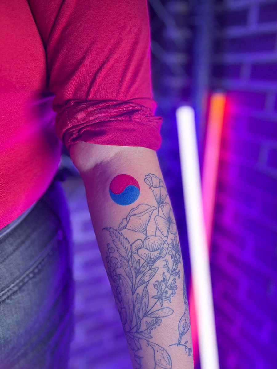 Symbols of taegeuk and trigrams