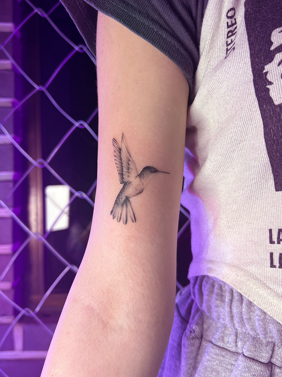 Busy street near Hongdae tattoo shop