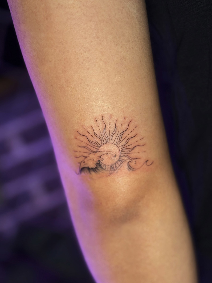 Popular tattoo artist in Hongdae Seoul known for creative tattoo work