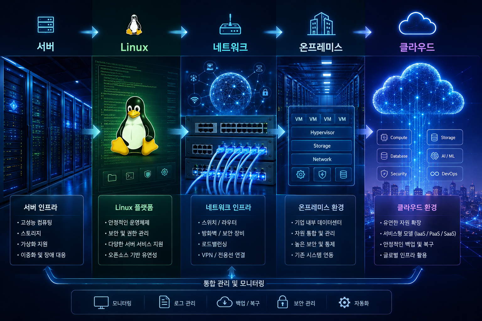 시스템엔지니어 서버 네트워크 클라우드 인프라