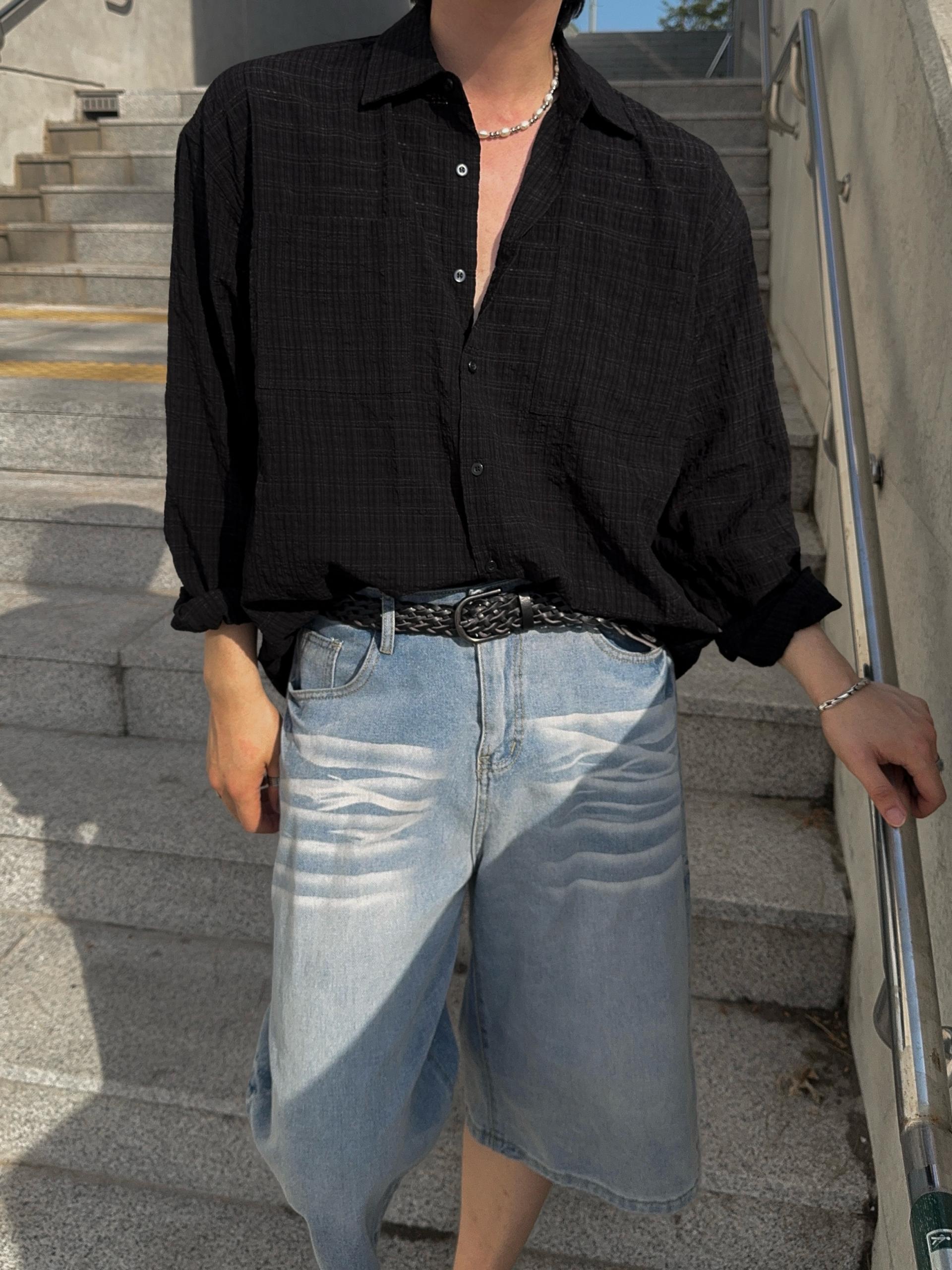 루사 시어서커 썸머 셔츠
