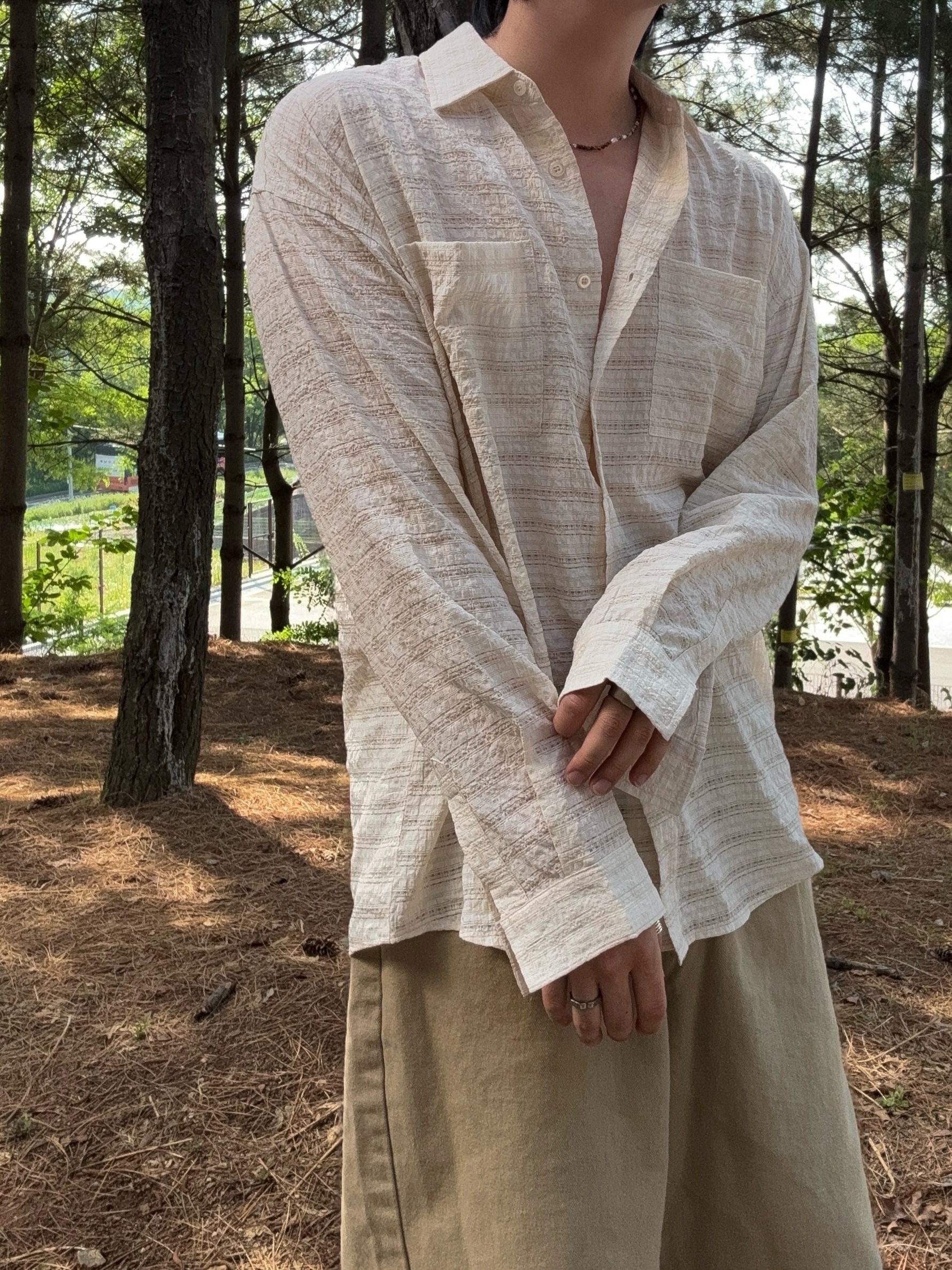 루사 시어서커 썸머 셔츠