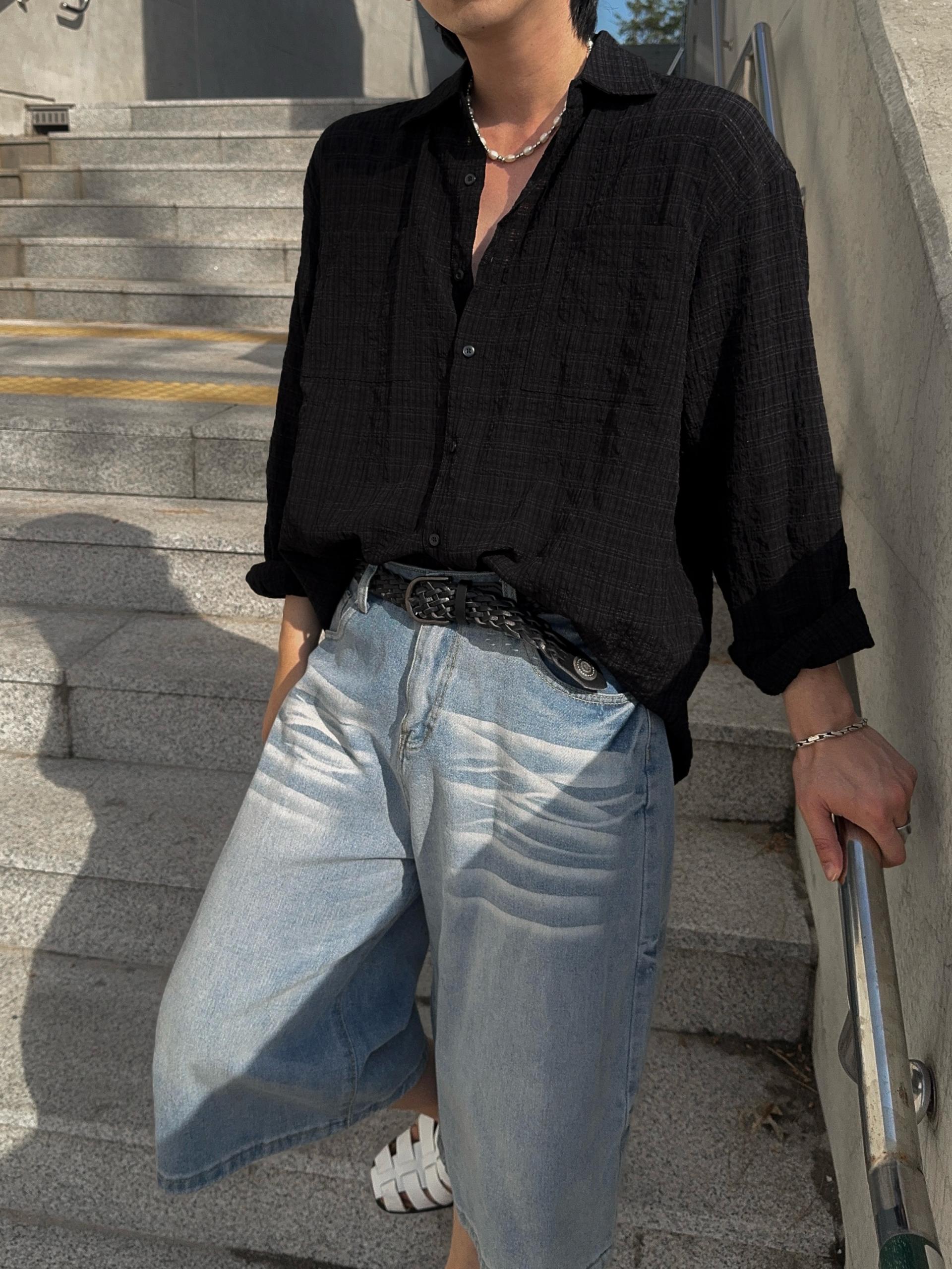 루사 시어서커 썸머 셔츠