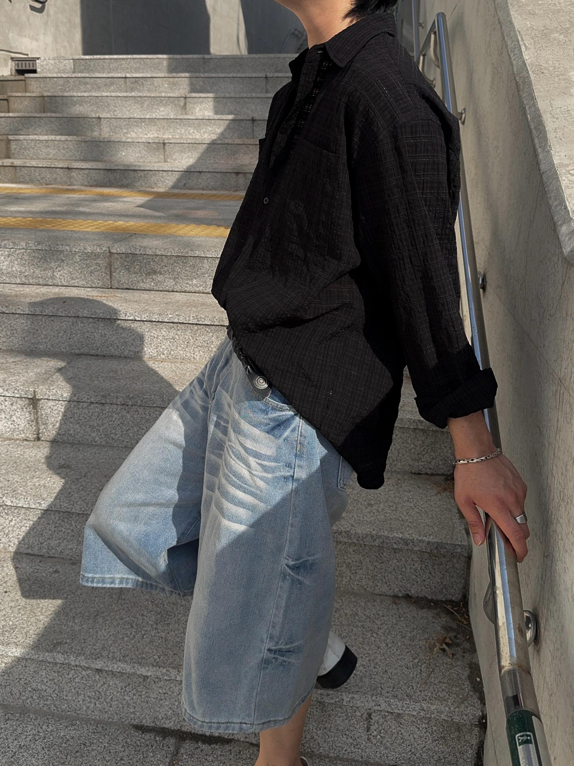 루사 시어서커 썸머 셔츠