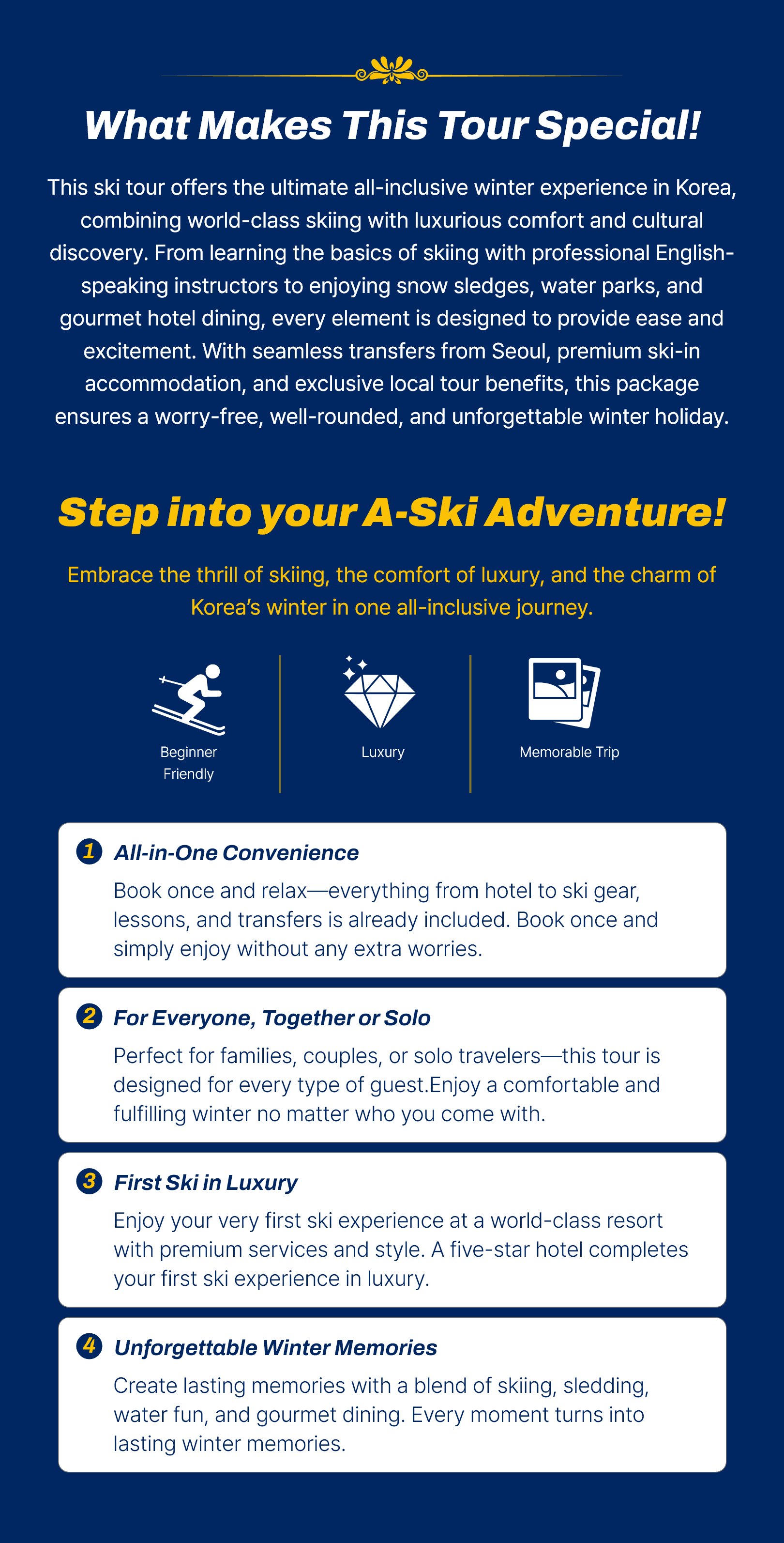 ♤ 26/27 Alpensia All Inclusive Ski Tour Package A-SKI♤