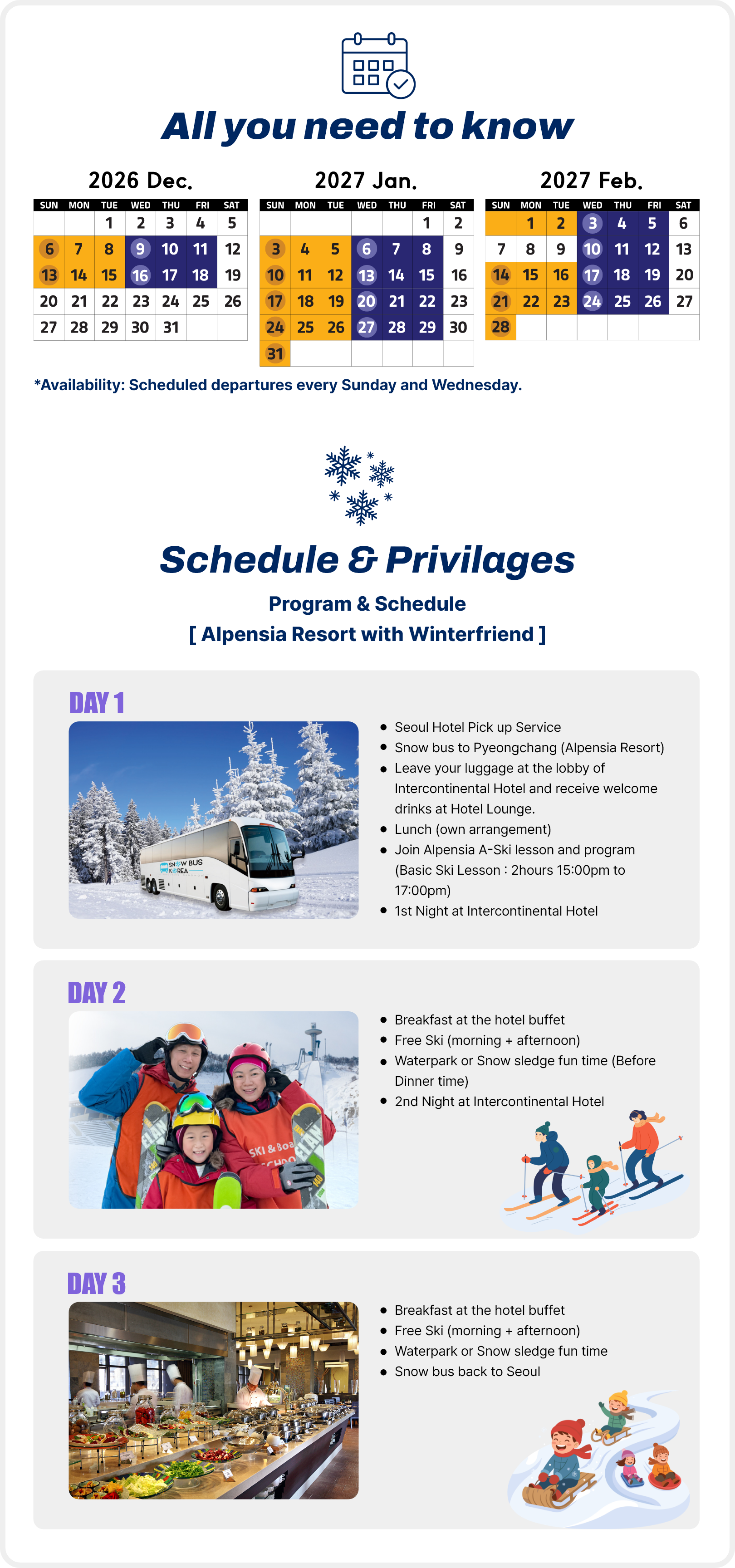 ♤ 26/27 Alpensia All Inclusive Ski Tour Package A-SKI♤