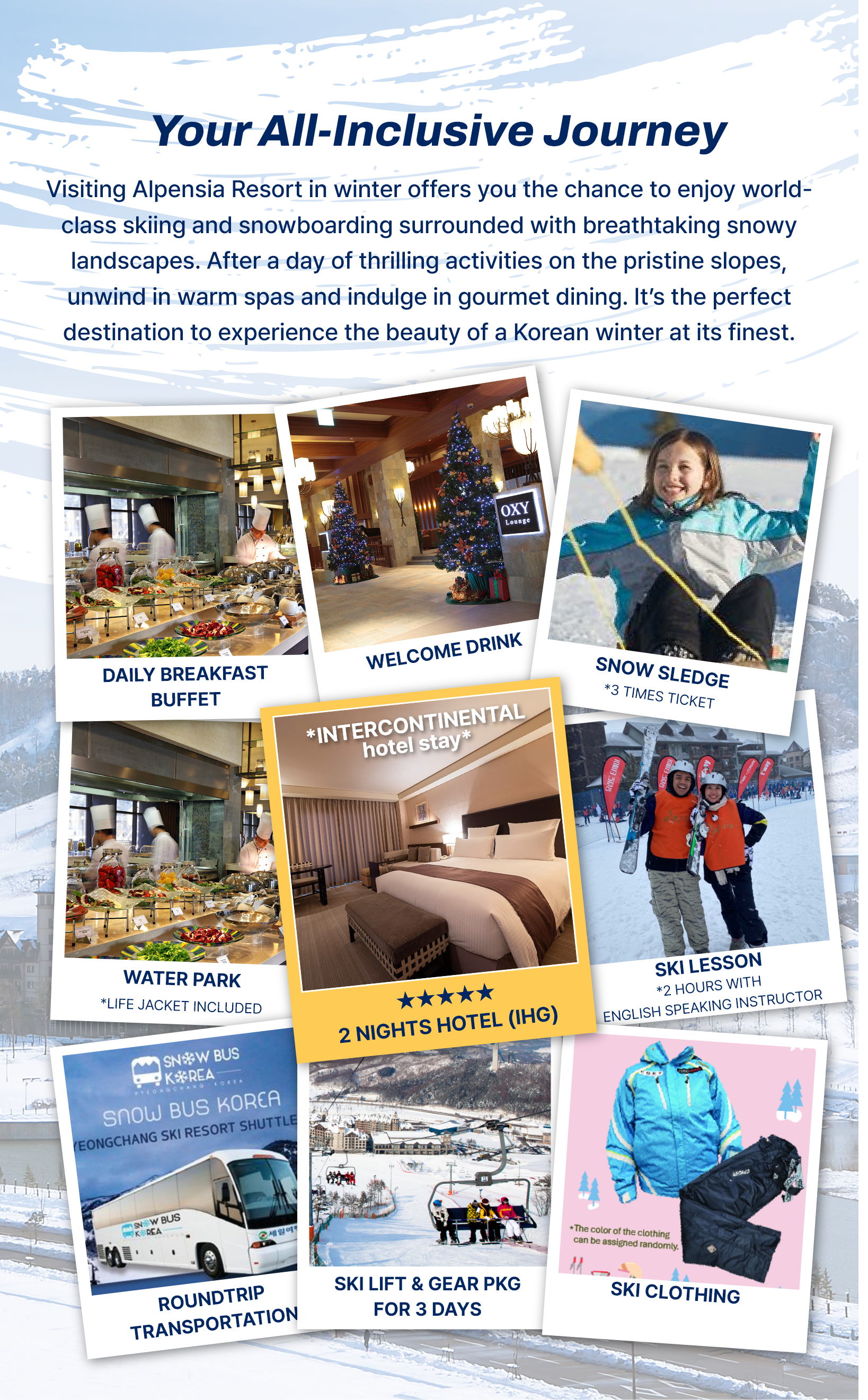 ♤ 26/27 Alpensia All Inclusive Ski Tour Package A-SKI♤