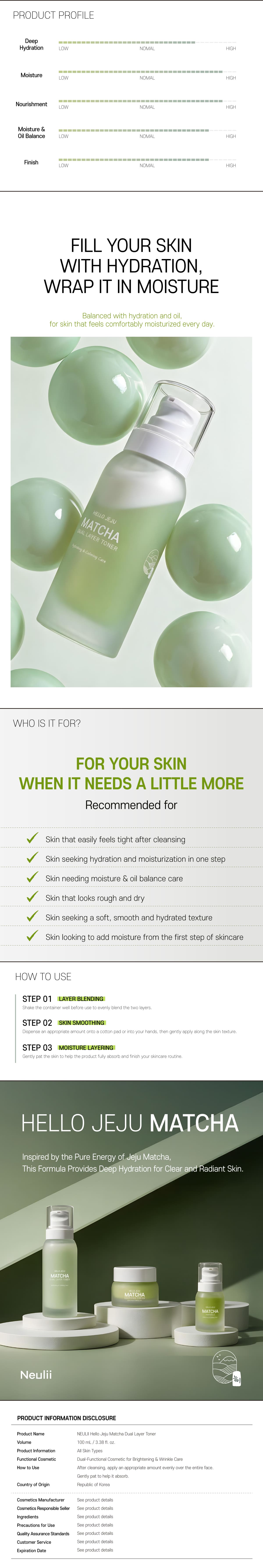 Hello Jeju Matcha Dual Layer Toner