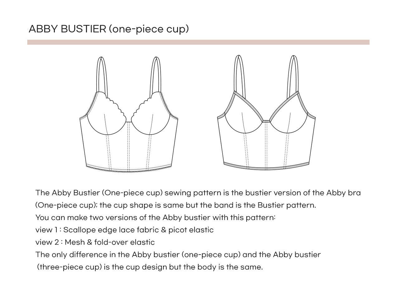 Lingerie Style Corset Sewing Pattern INSTANT DOWNLOAD Bustier Top