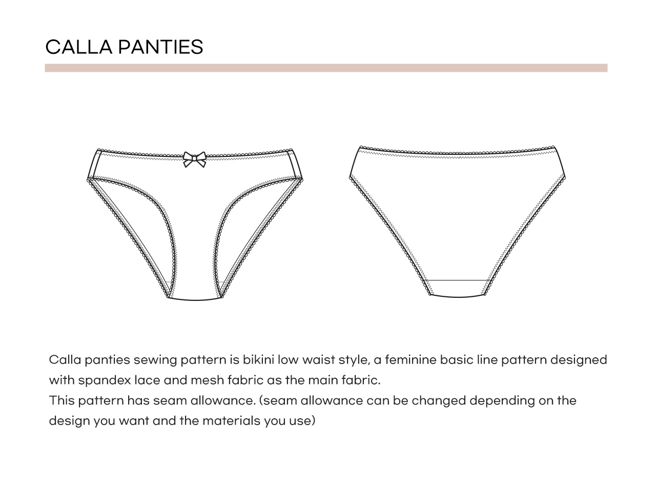 underwear pdf pattern, underwear sewing pattern,속옷패턴