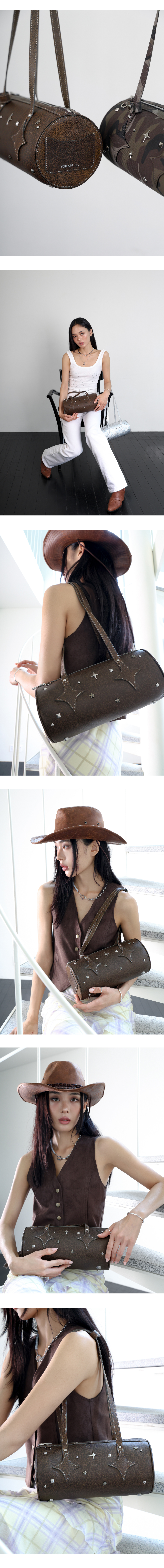 韓国商品/FORAPPEAL Western stud leather shoulder bag 포어필
