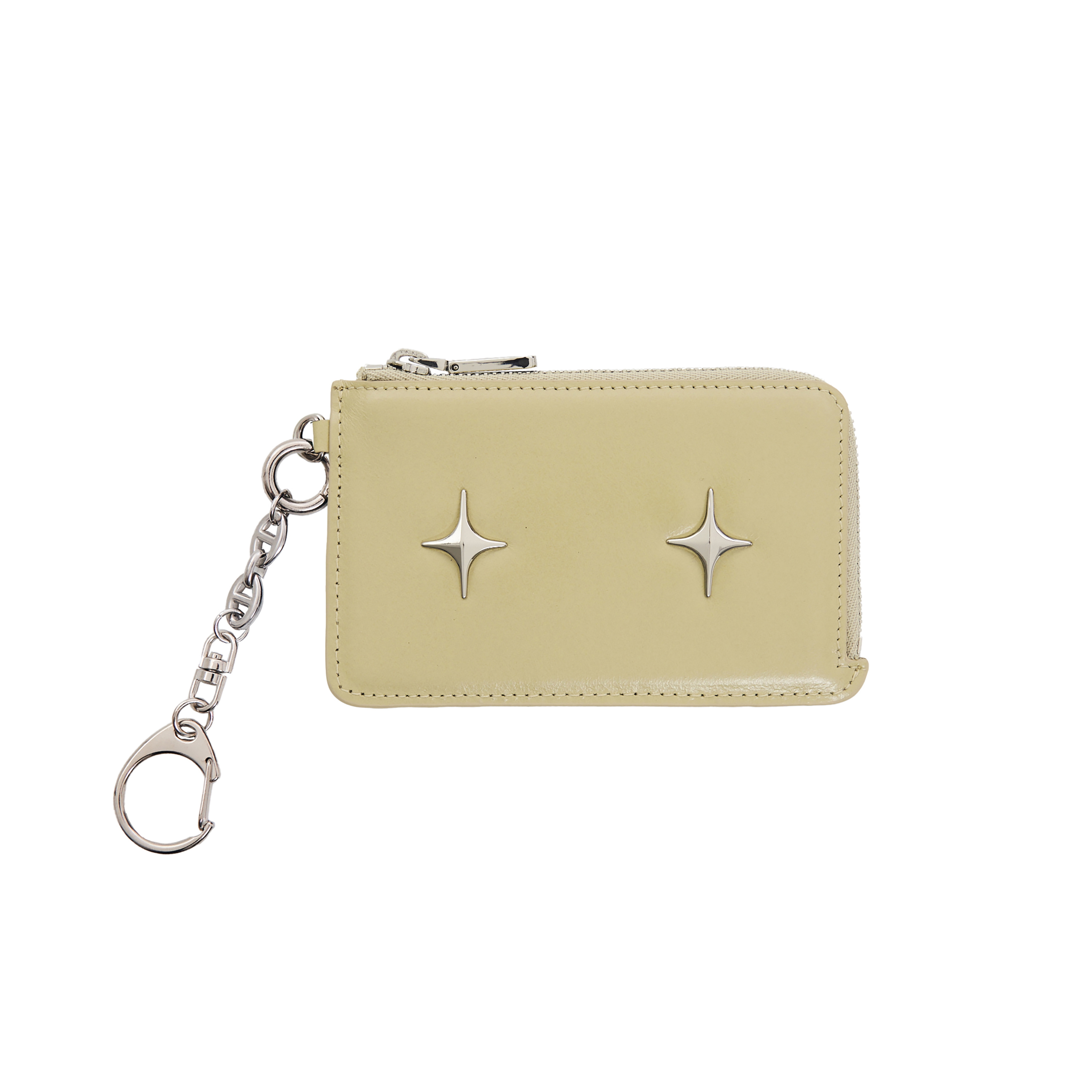 FOR APPEAL] Sparkle star zipper card wallet Sand beige - FOR