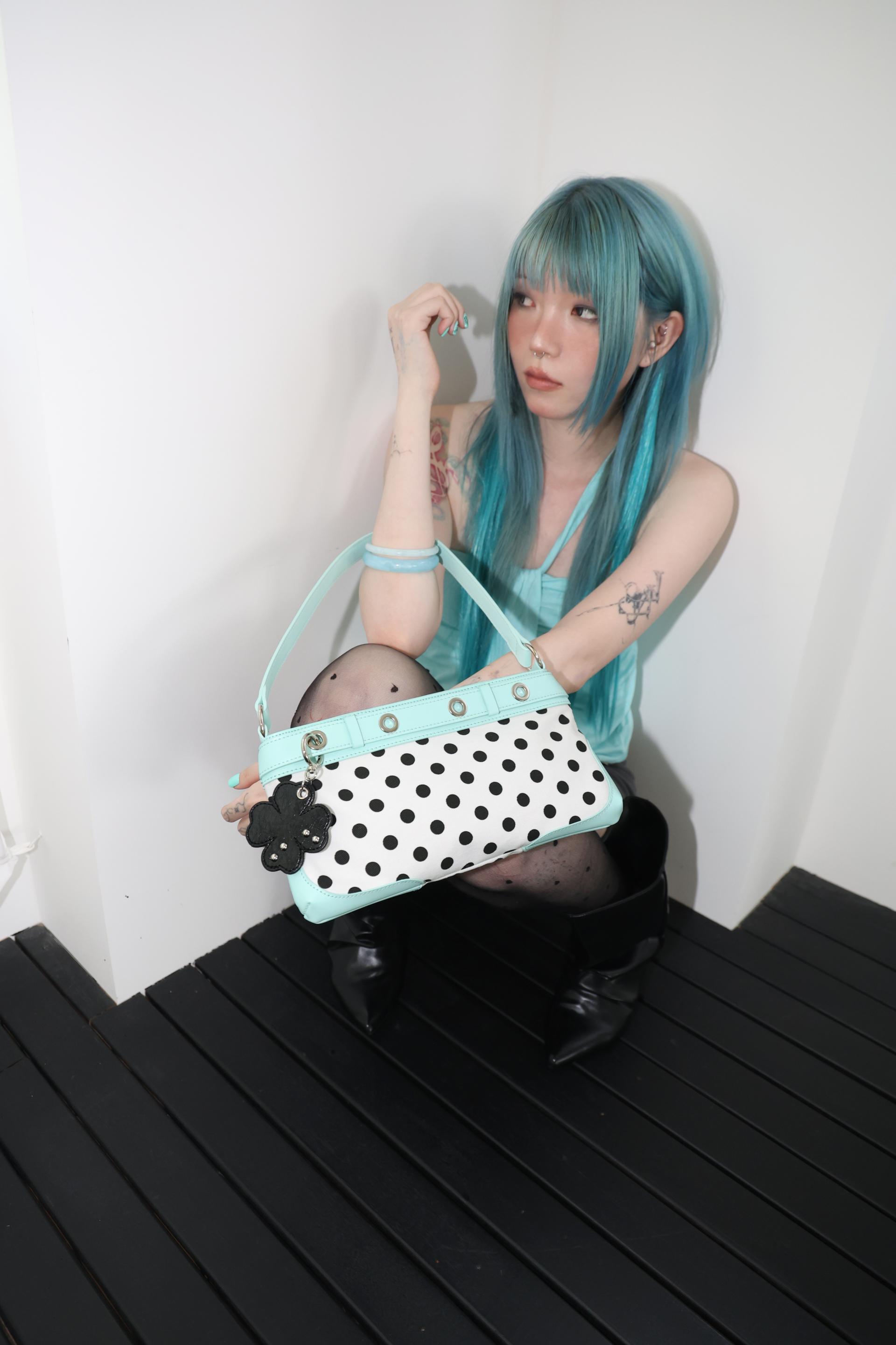 Ring ring bag Dot mint