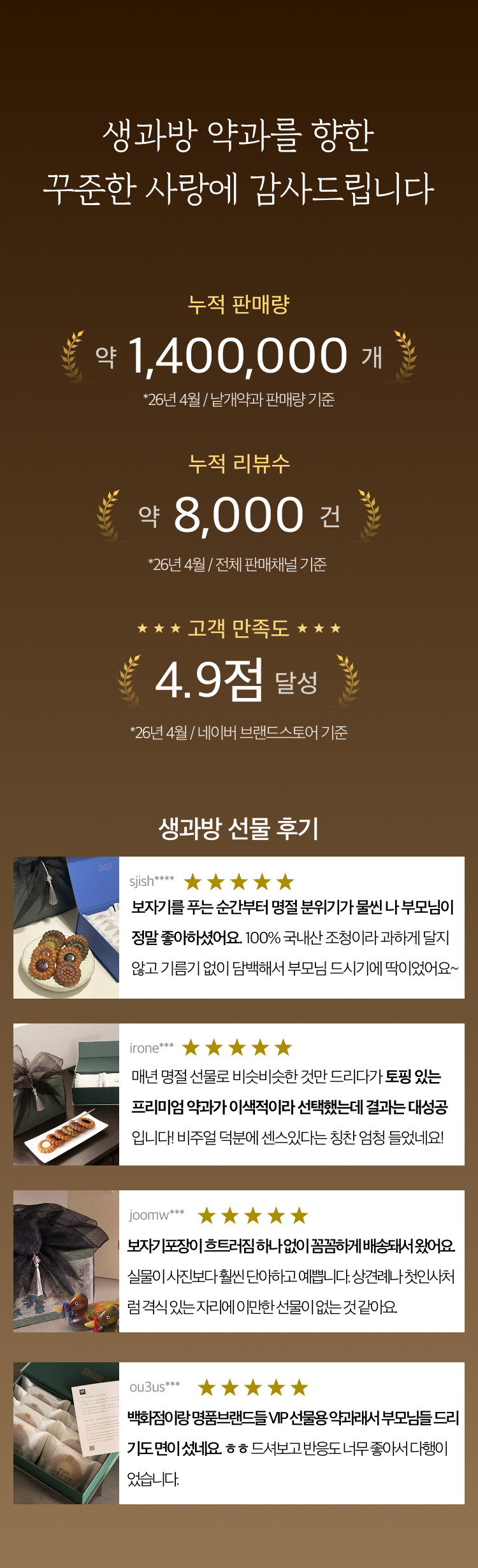 [추석 기획] 수제약과 선물세트 8개입 + 블렌딩 전통차 선물세트 24개입