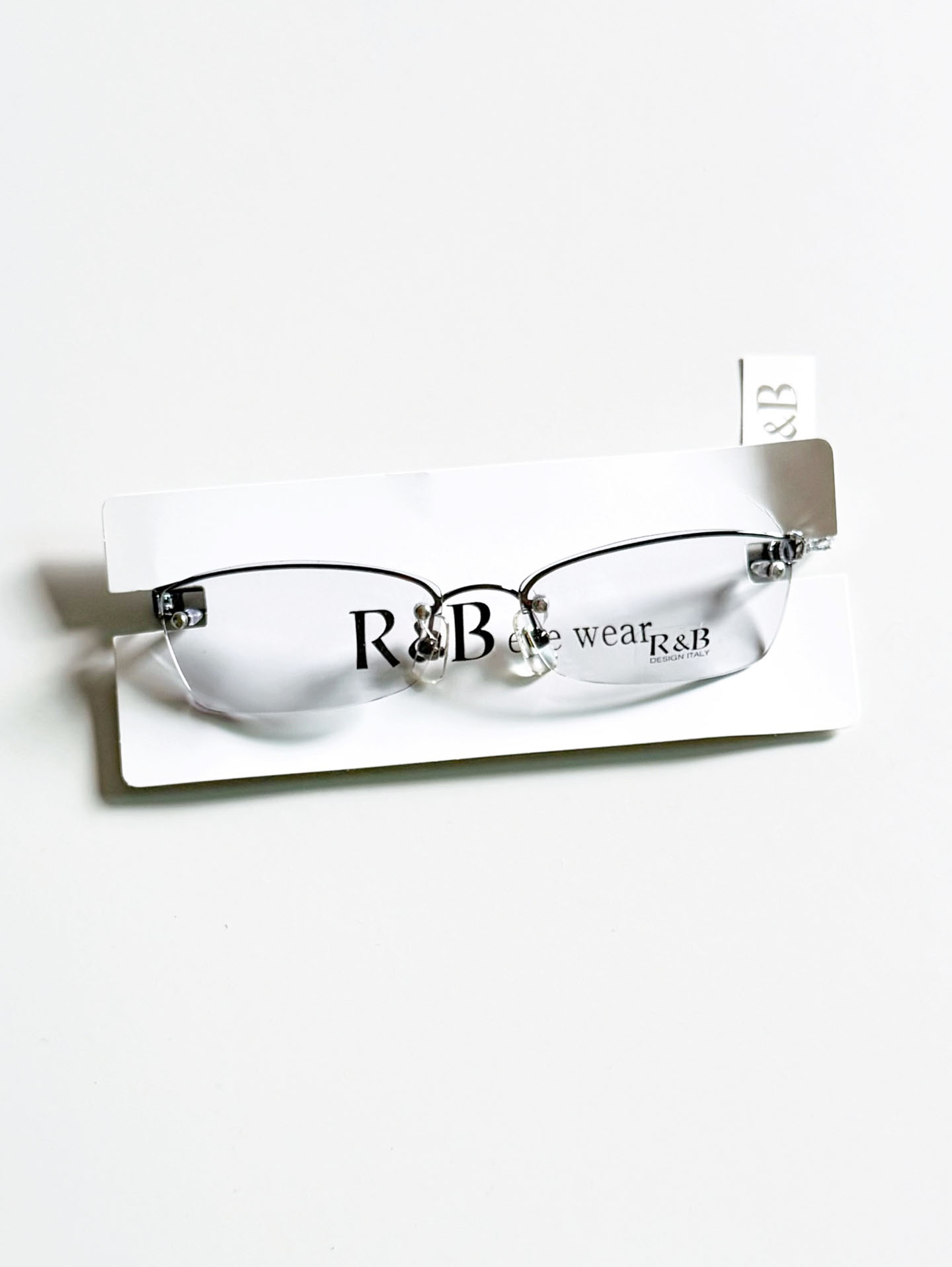 R&B Eywear Semi-Rimless Square Metal Frame Glasses