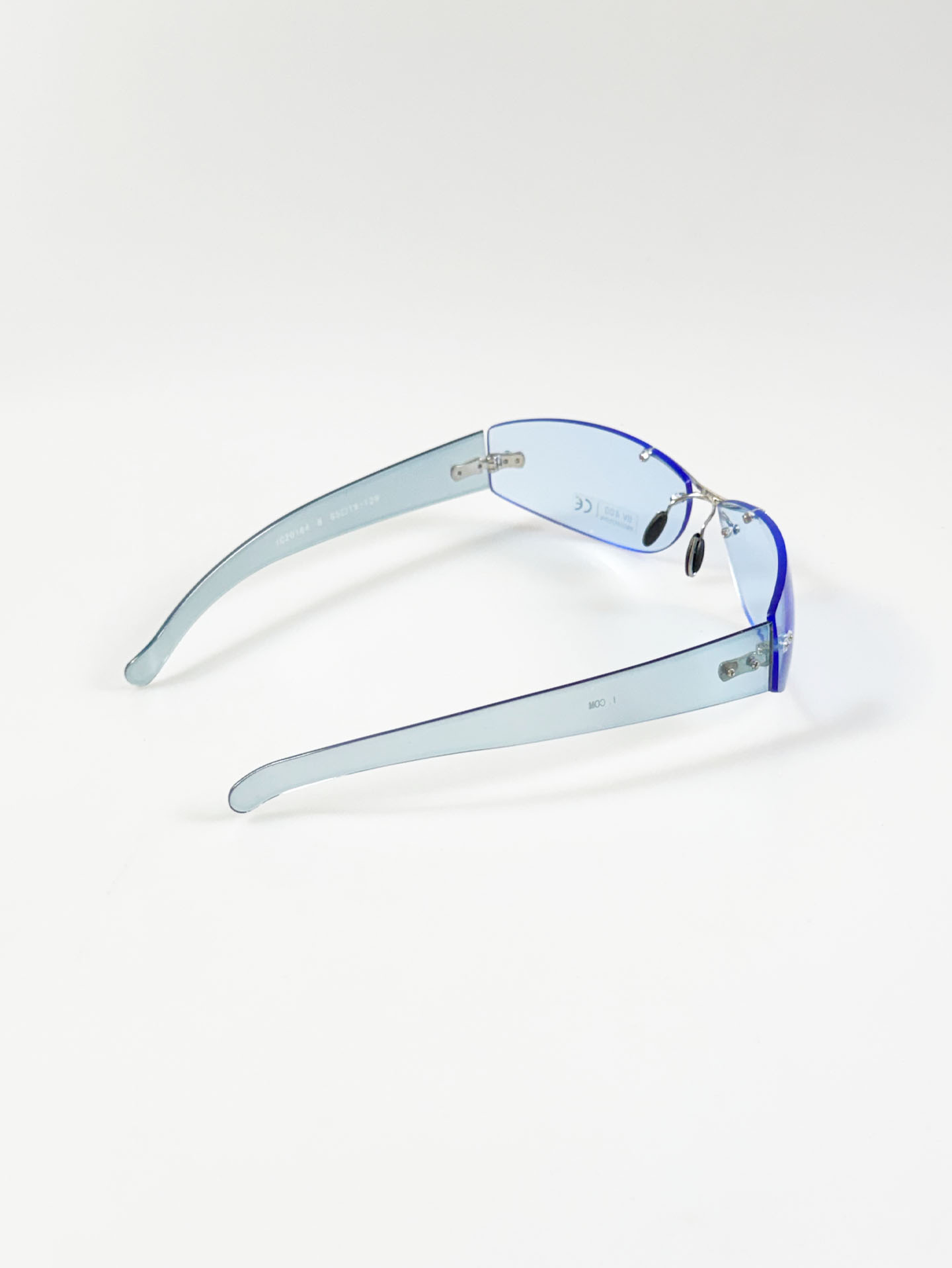 I.COM Rimless Wraparound Square Tint Sunglasses