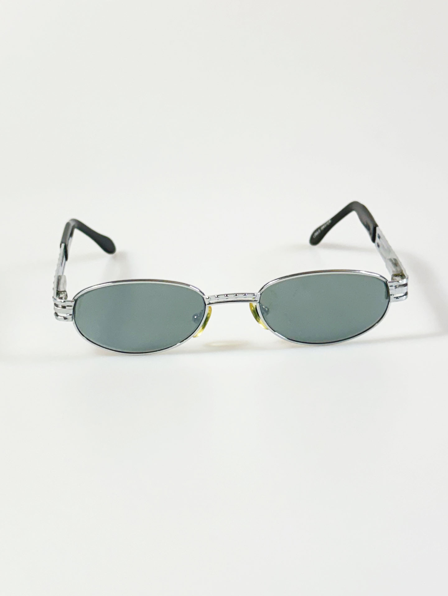 90’s LOUIS MASTER Silver Slim Oval Metal Sunglasses