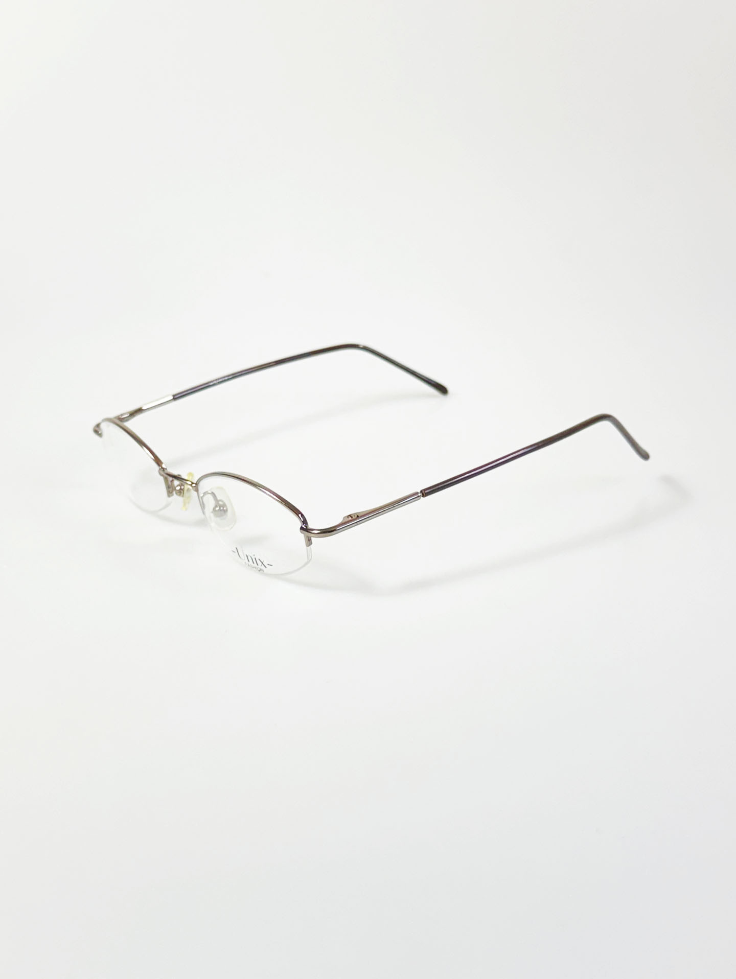 Unix Fashion Silver Half Rim Square Metal Glasses