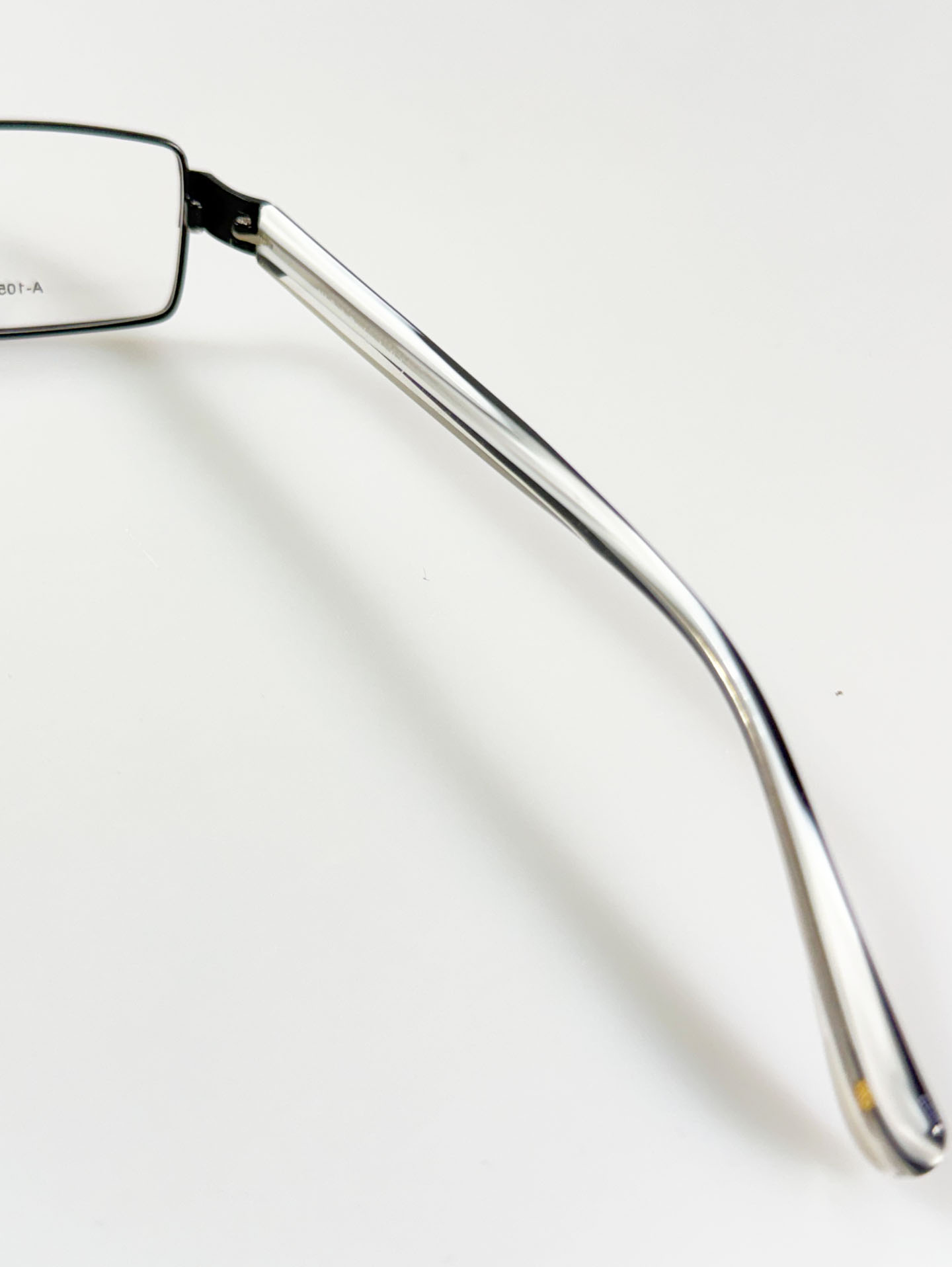 Aldo Brue Black Slim Square Metal Glasses