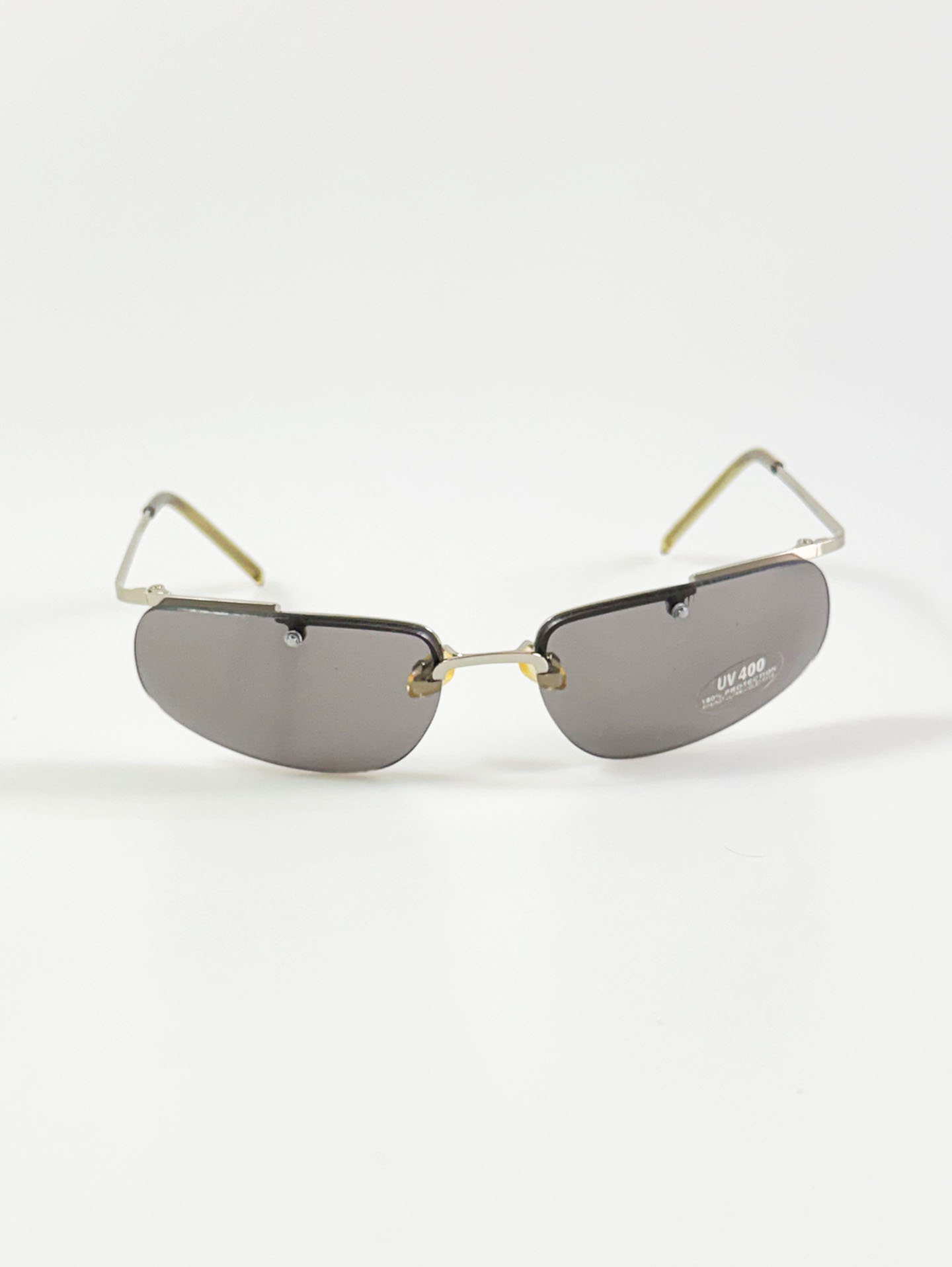 90's UNOSOLEIL Rimless Wraparound Metal Sunglasses