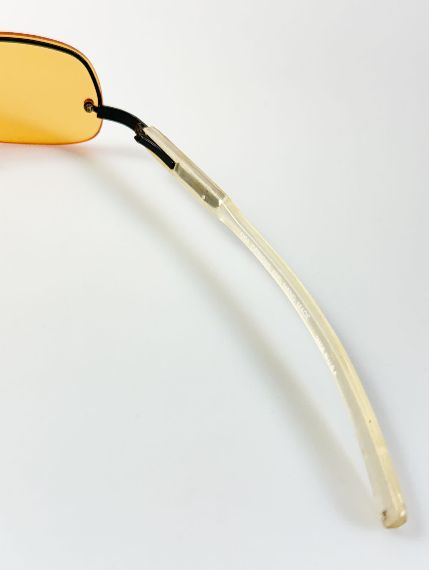 90's Under Rimless Square Metal Tint Sunglasses