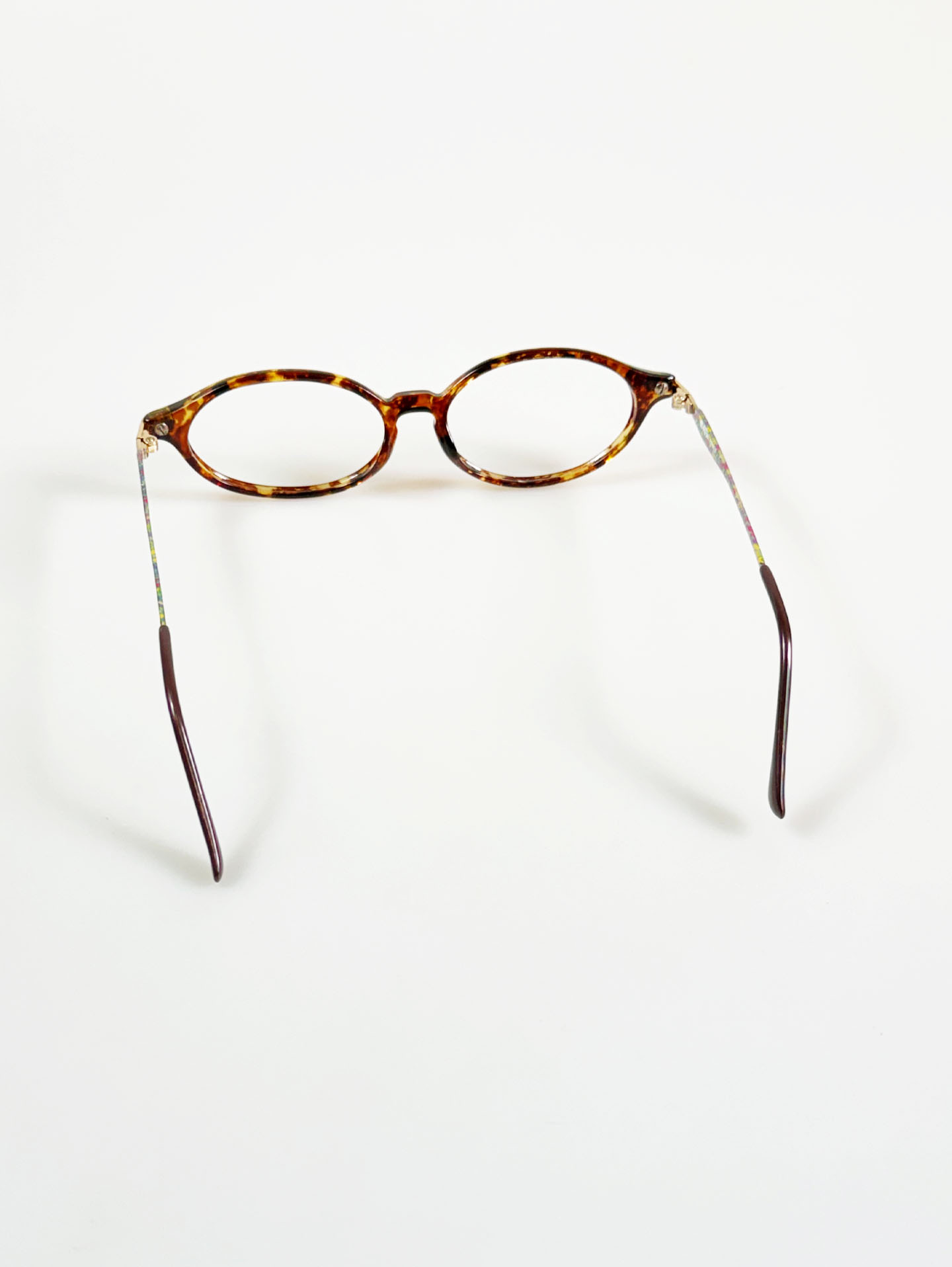 90's KASU Tortoiseshell Slim Oval Horn-Rim Glasses