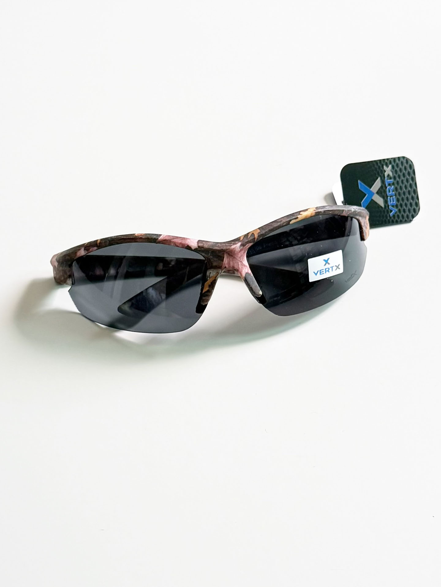 VERTX Realtree Pattern Wraparound Half-Rim Sunglasses
