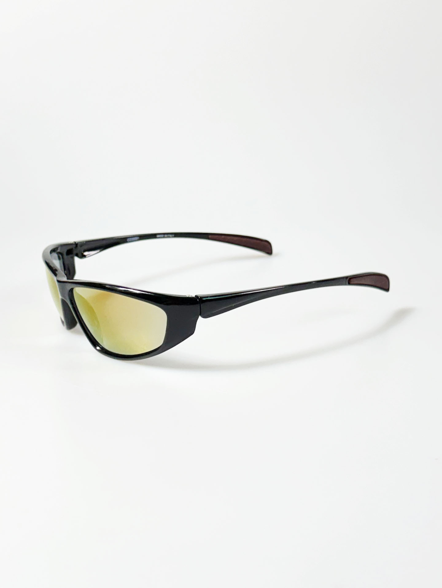 Black Sport Wraparound Frame Sunglasses