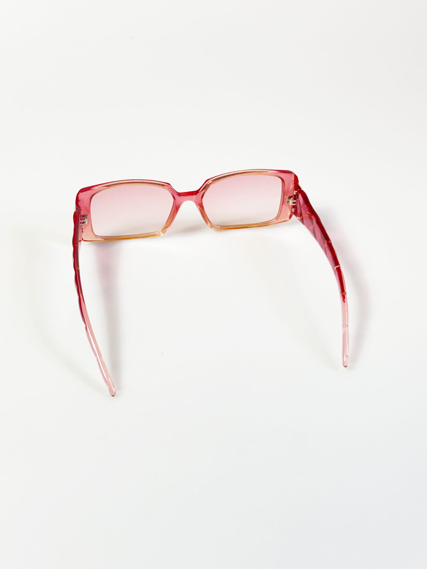CAPRIO Translucent Pink Square Tinted Sunglasses