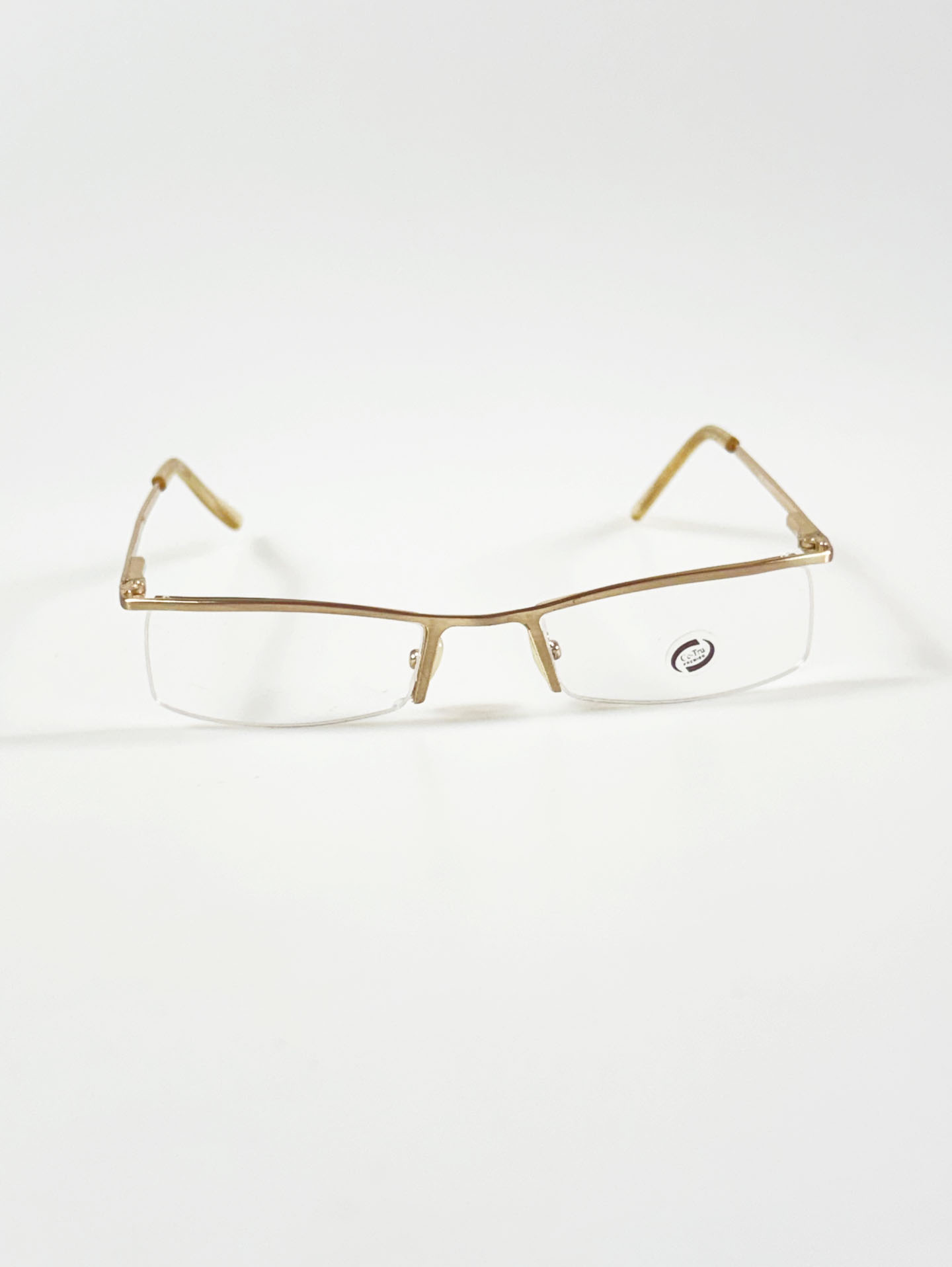 Ce-Tru Gold Semi-Rimless Square Glasses