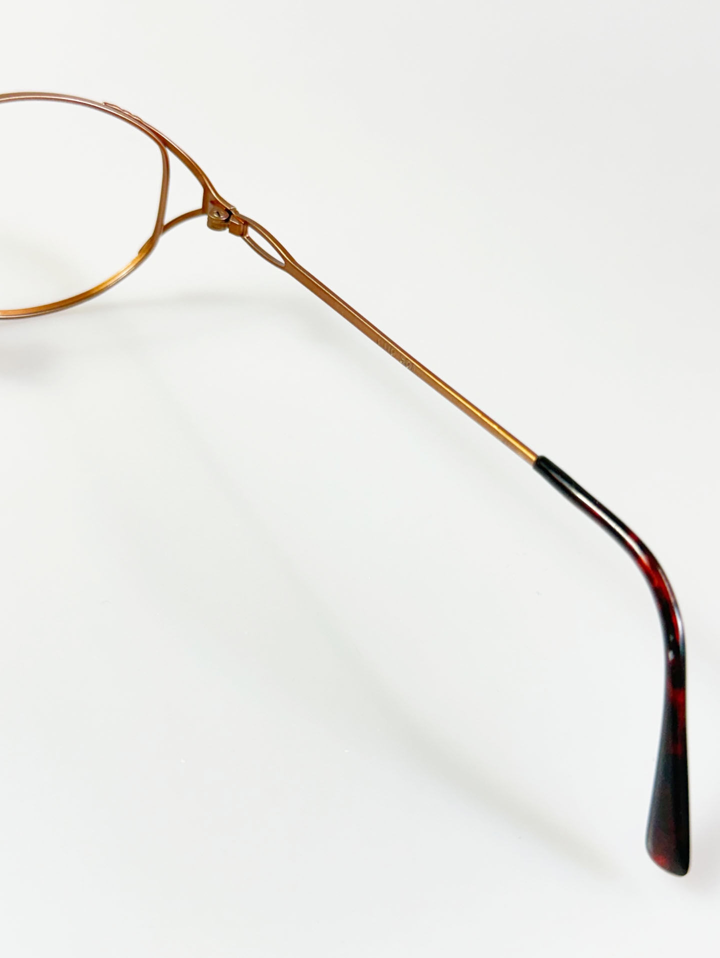 90’s OTIC Bronze Brown Slim Oval Metal Frame Glasses