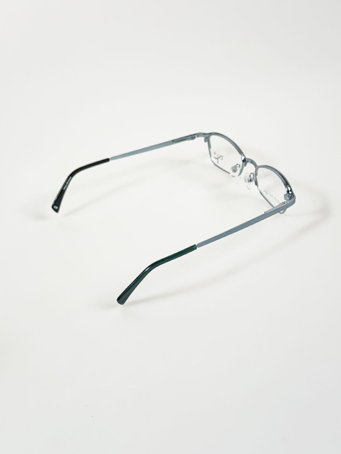 IN FACE Blue Grey Square Metal Glasses