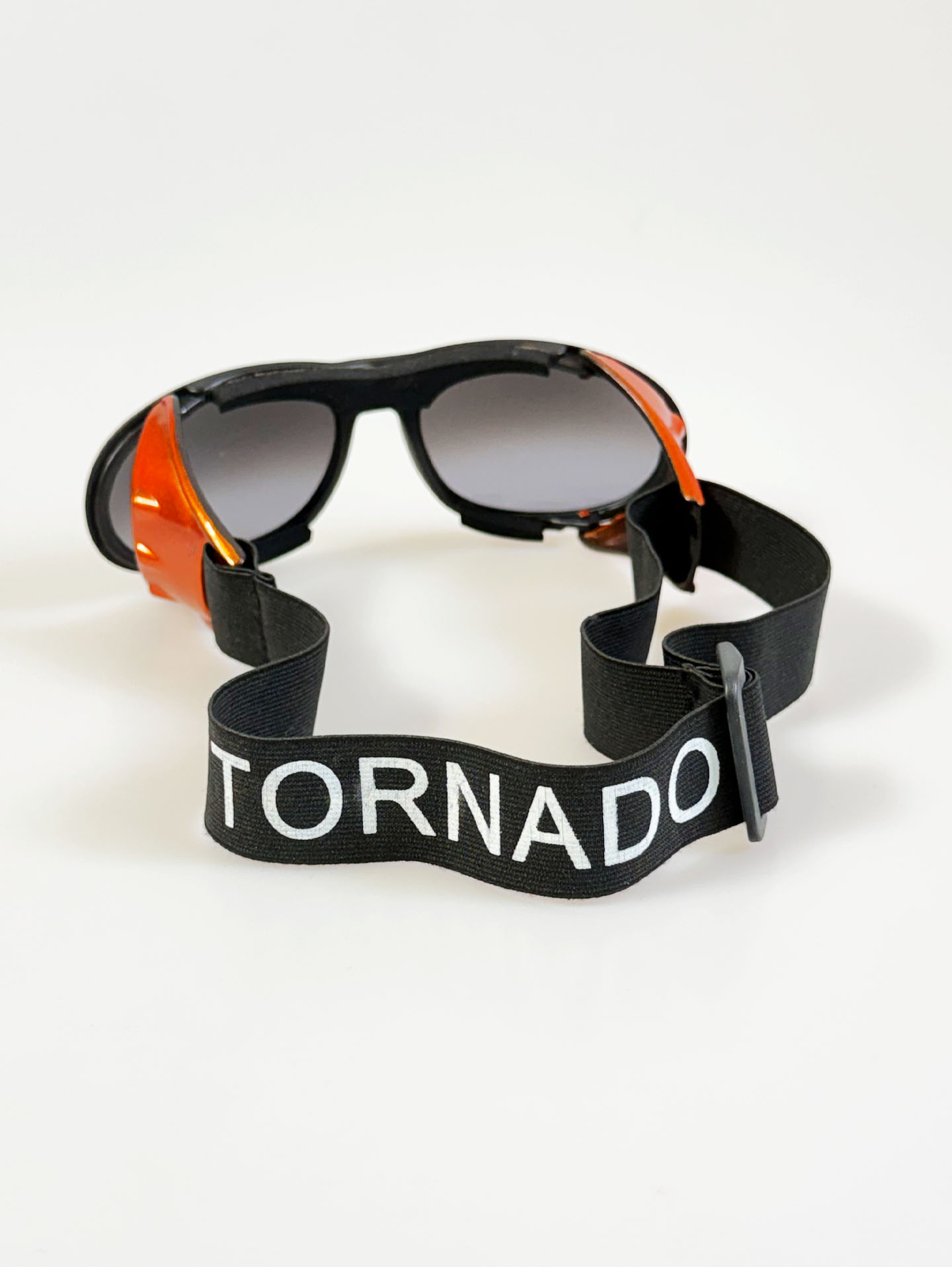 90's TORNADO Black & Orange Goggle Wraparound Sunglasses