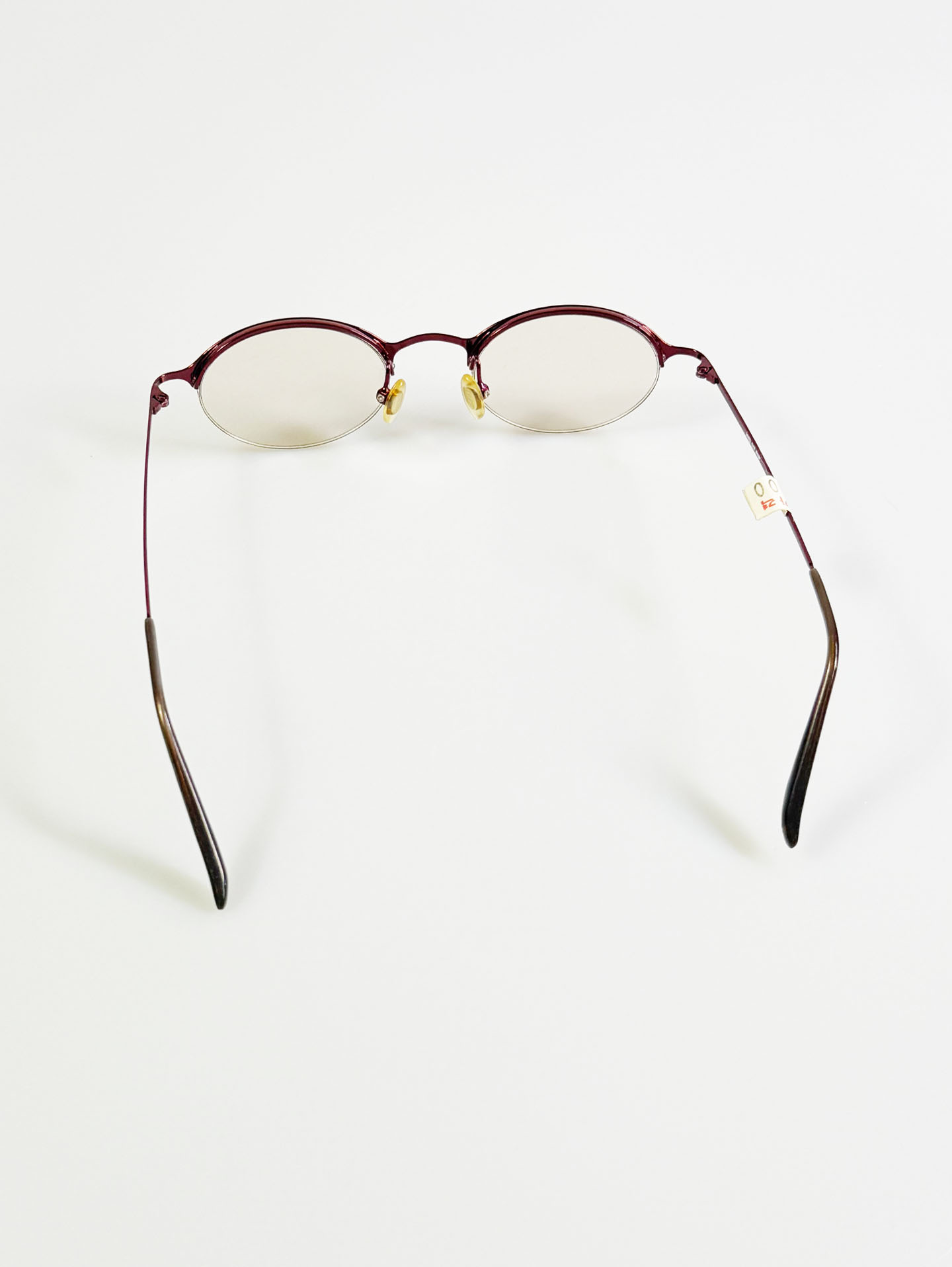 JEEP Burgundy Half-Rim Oval Metal Glasses