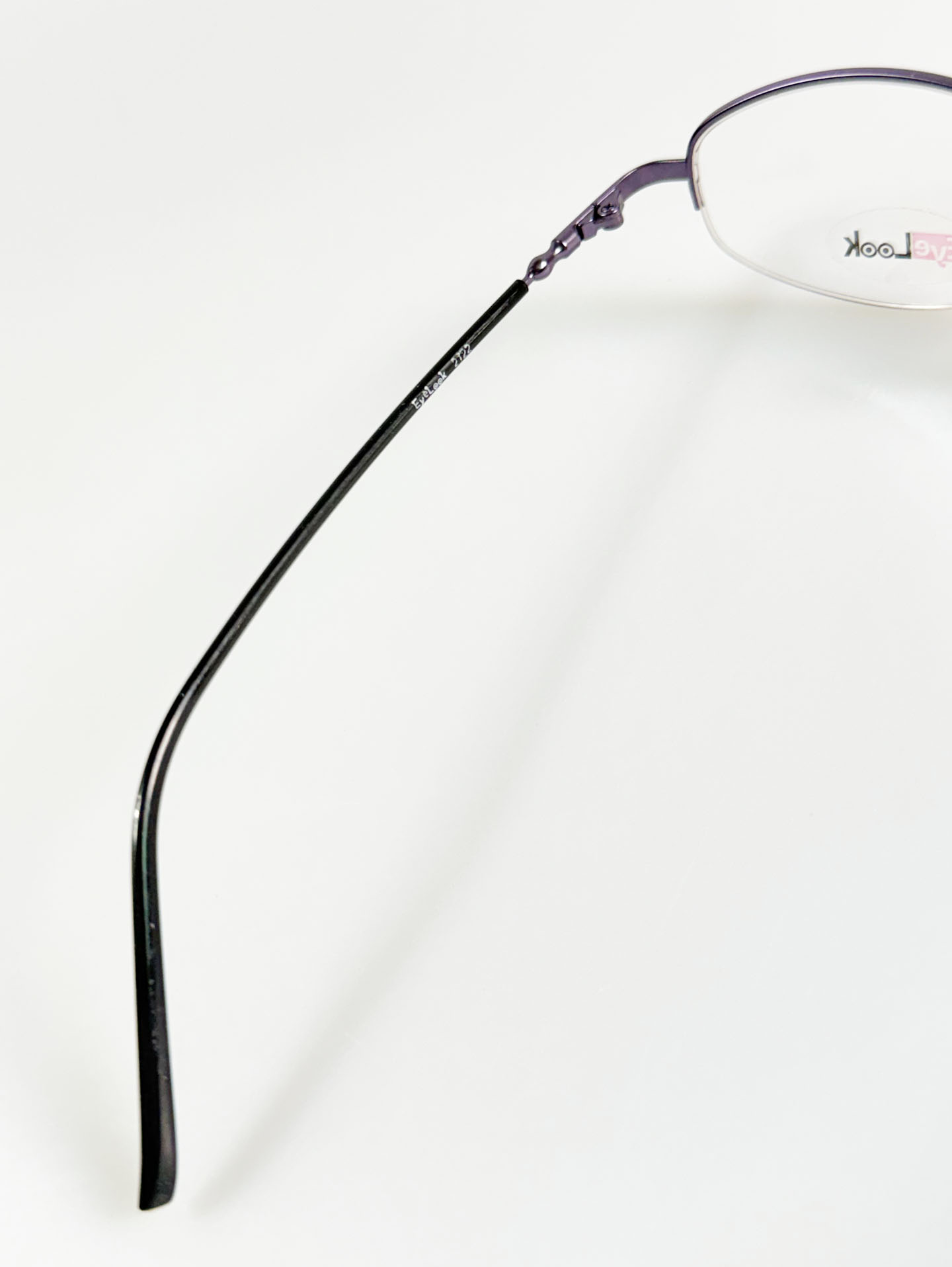 EyeLook Purple Half-Rim Square Metal Frame Glasses
