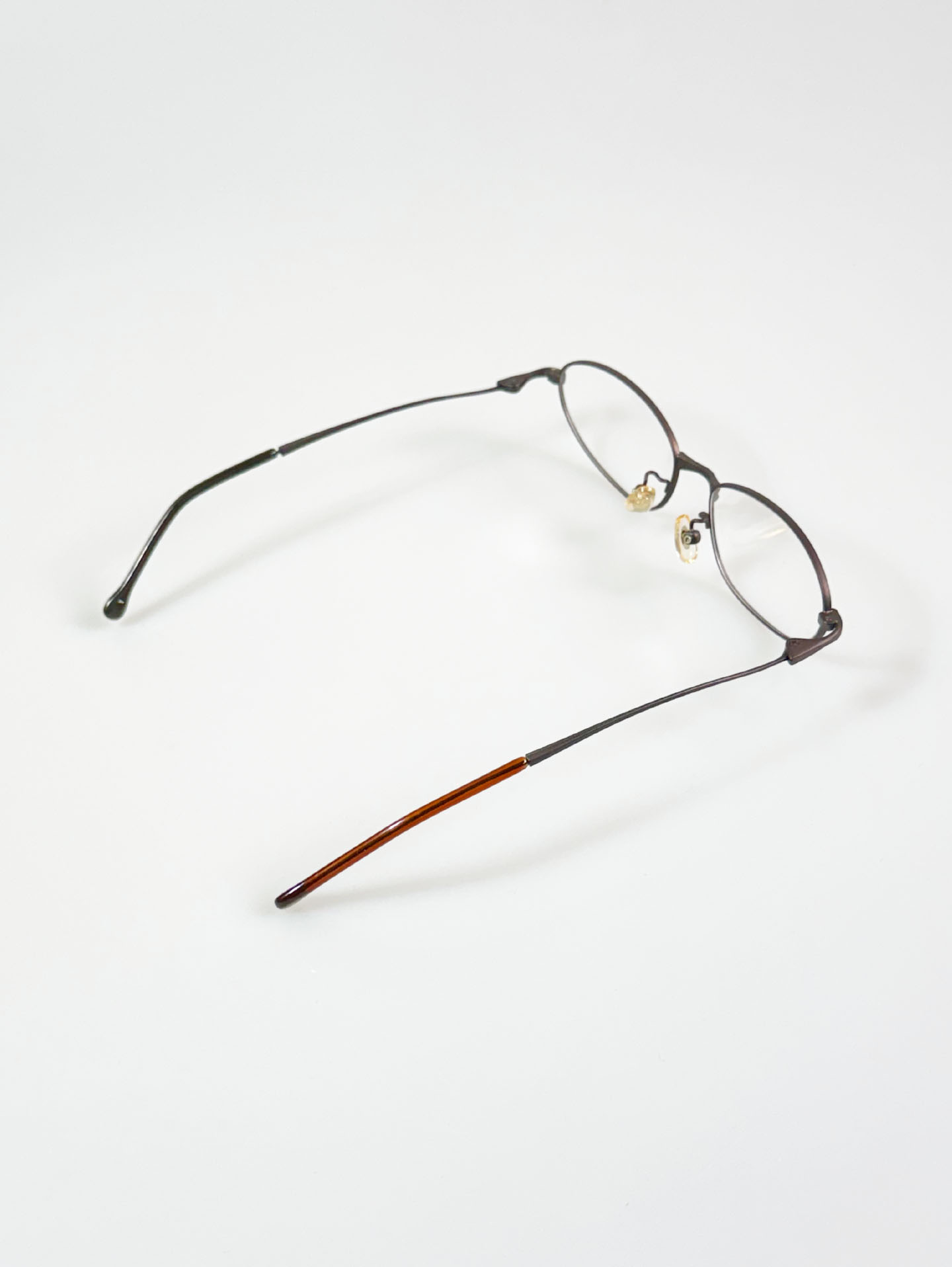 Matte Dark Gray Slim Oval Metal Frame Glasses