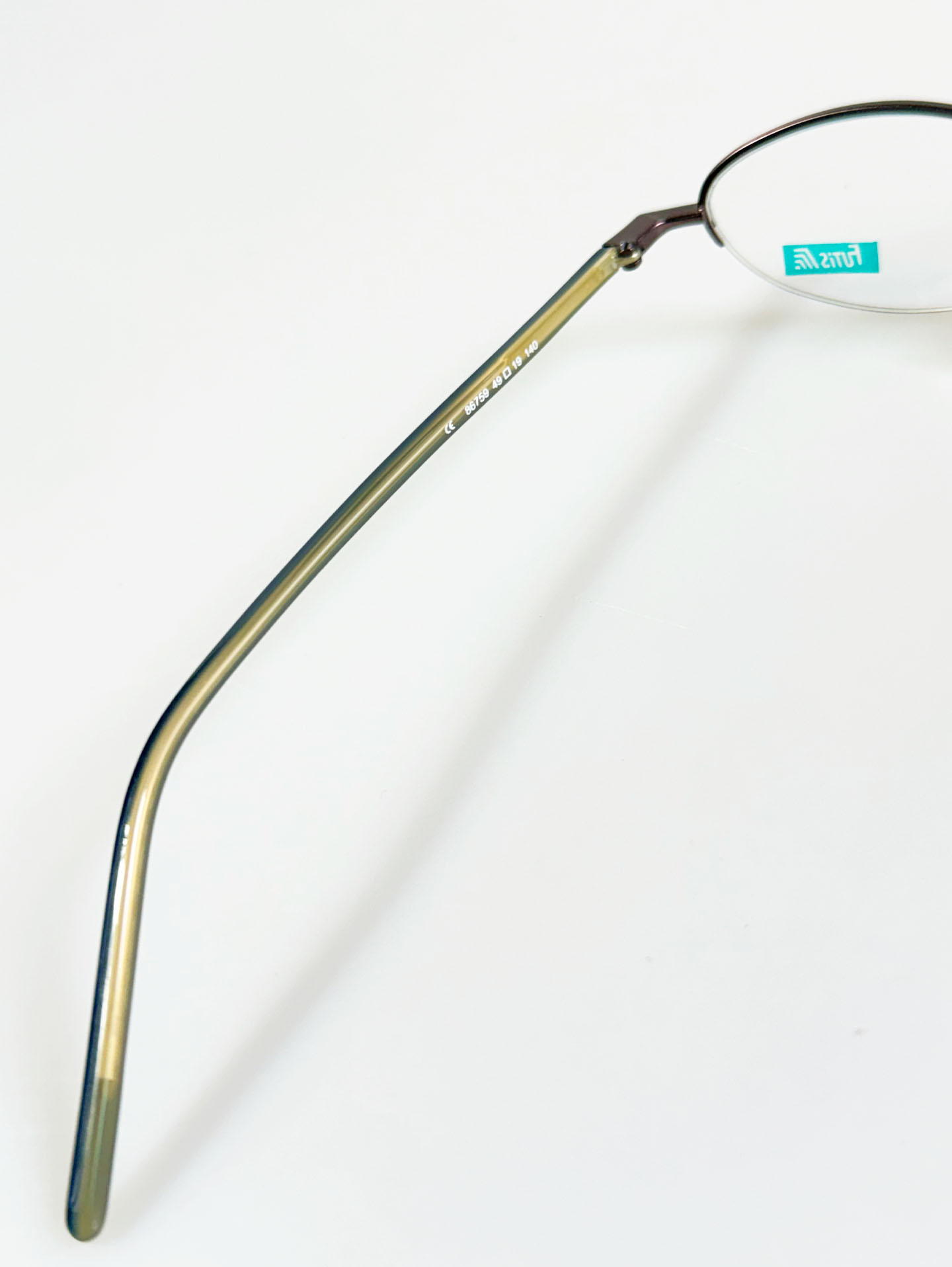 90's FUTIS Slim Oval Half-Rim Metal Glasses
