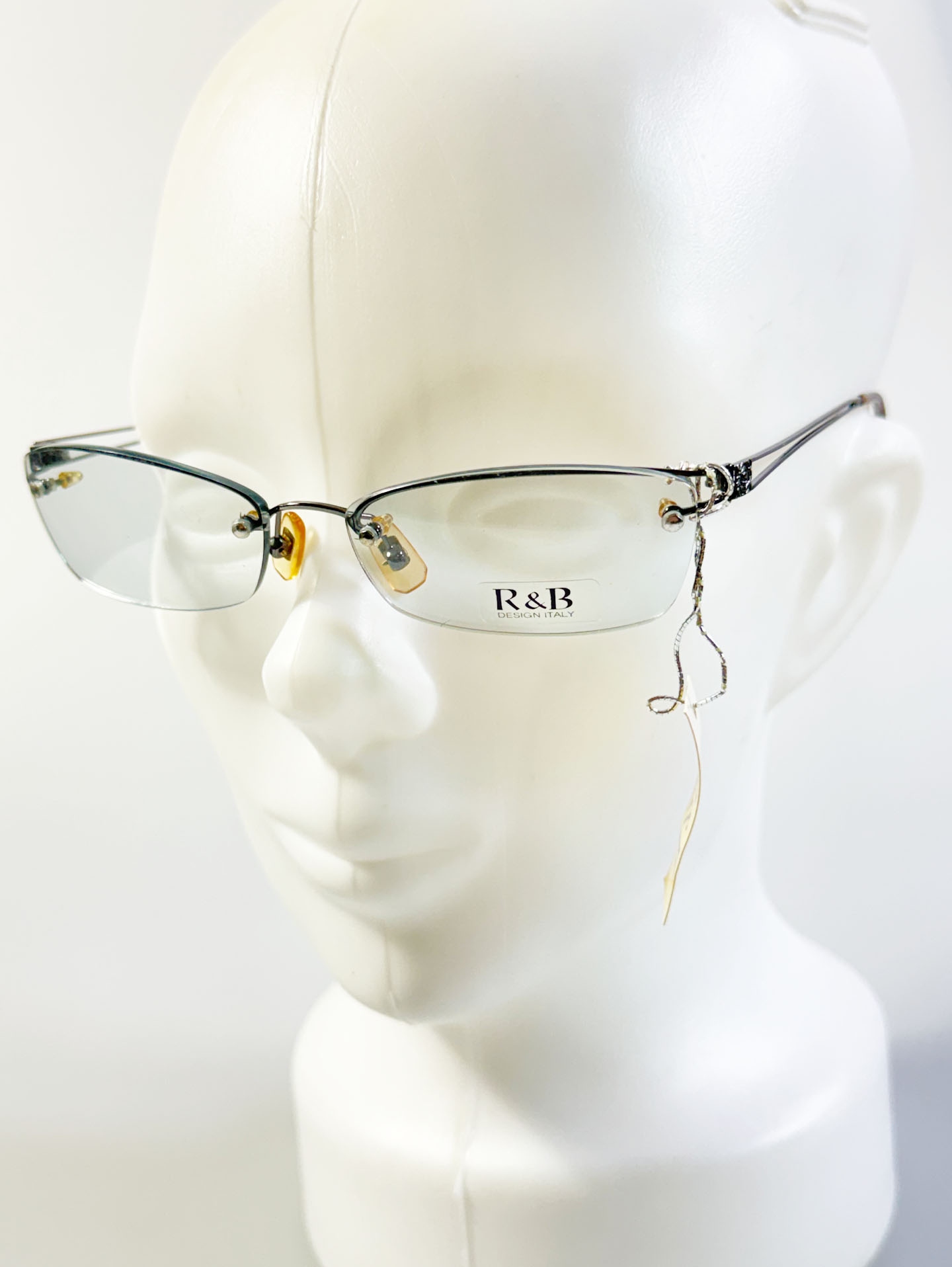 R&B Eyewear Rimless Square Metal Glasses