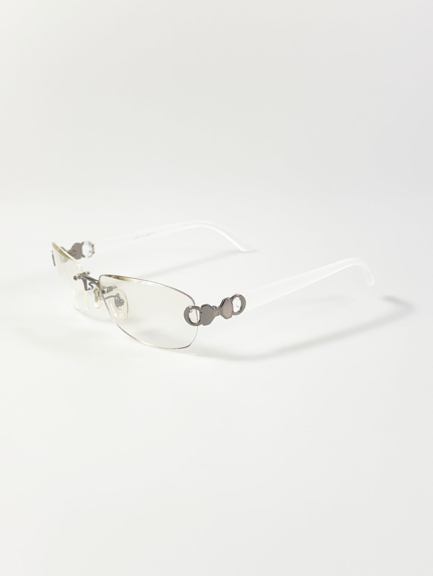 CAPRIO Rimless Square Metal Tinted Sunglasses