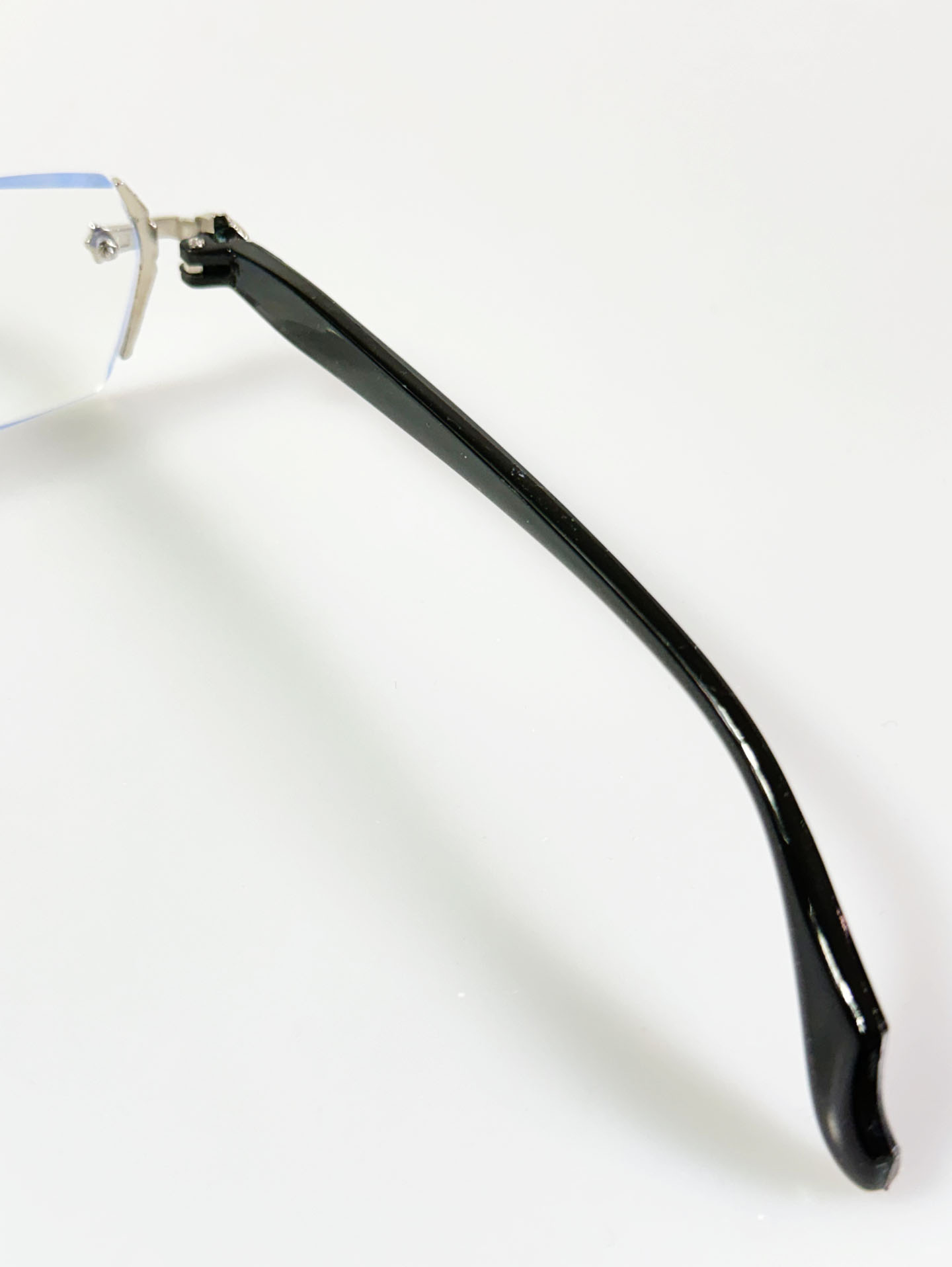 Rimless Slim Square Metal Frame Glasses