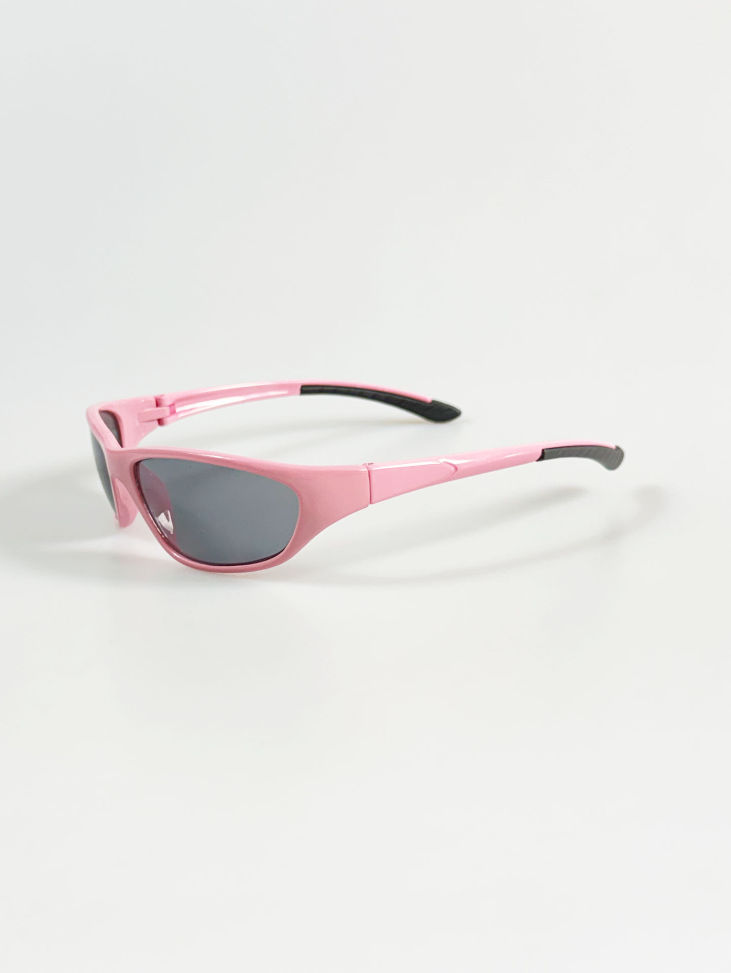 Pink Sport Wraparound Frame Sunglasses
