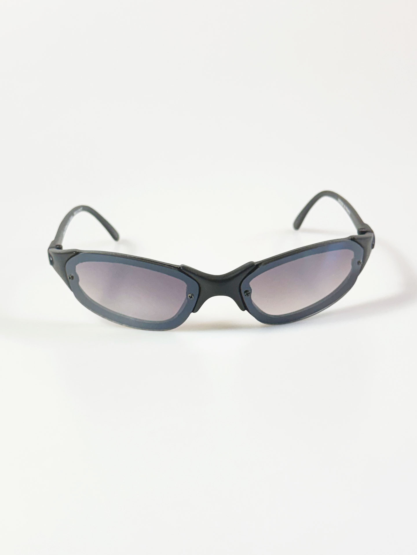 LEON Wraparound Black Frame Sunglasses