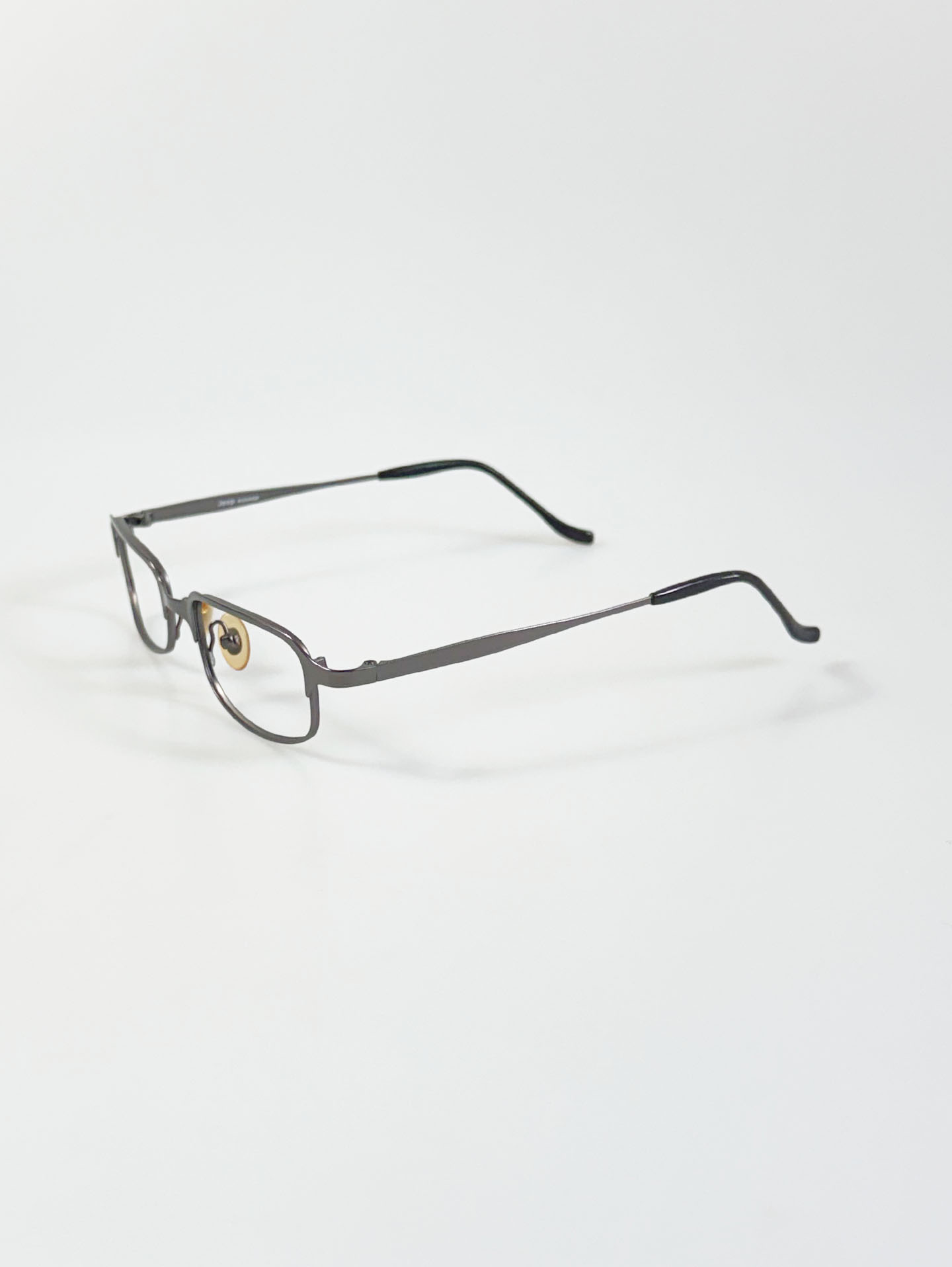 JEEP Dark Silver Slim Square Metal Glasses