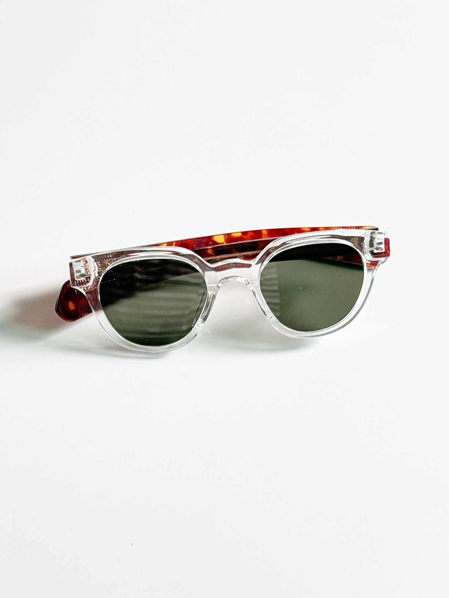 CANAAN Clear Bold Round Frame Sunglasses
