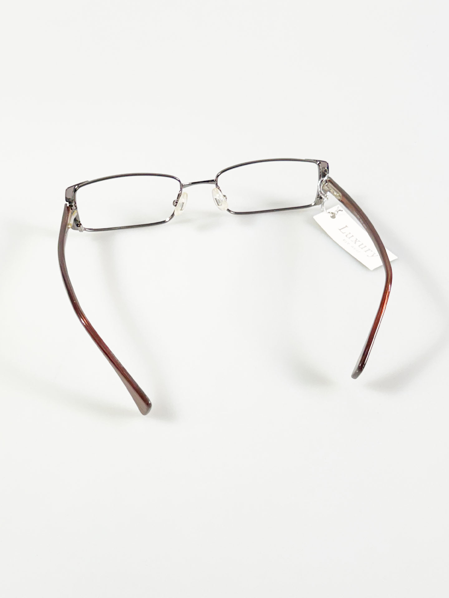 LUXURY EYEWEAR Slim Square Metal Glasses