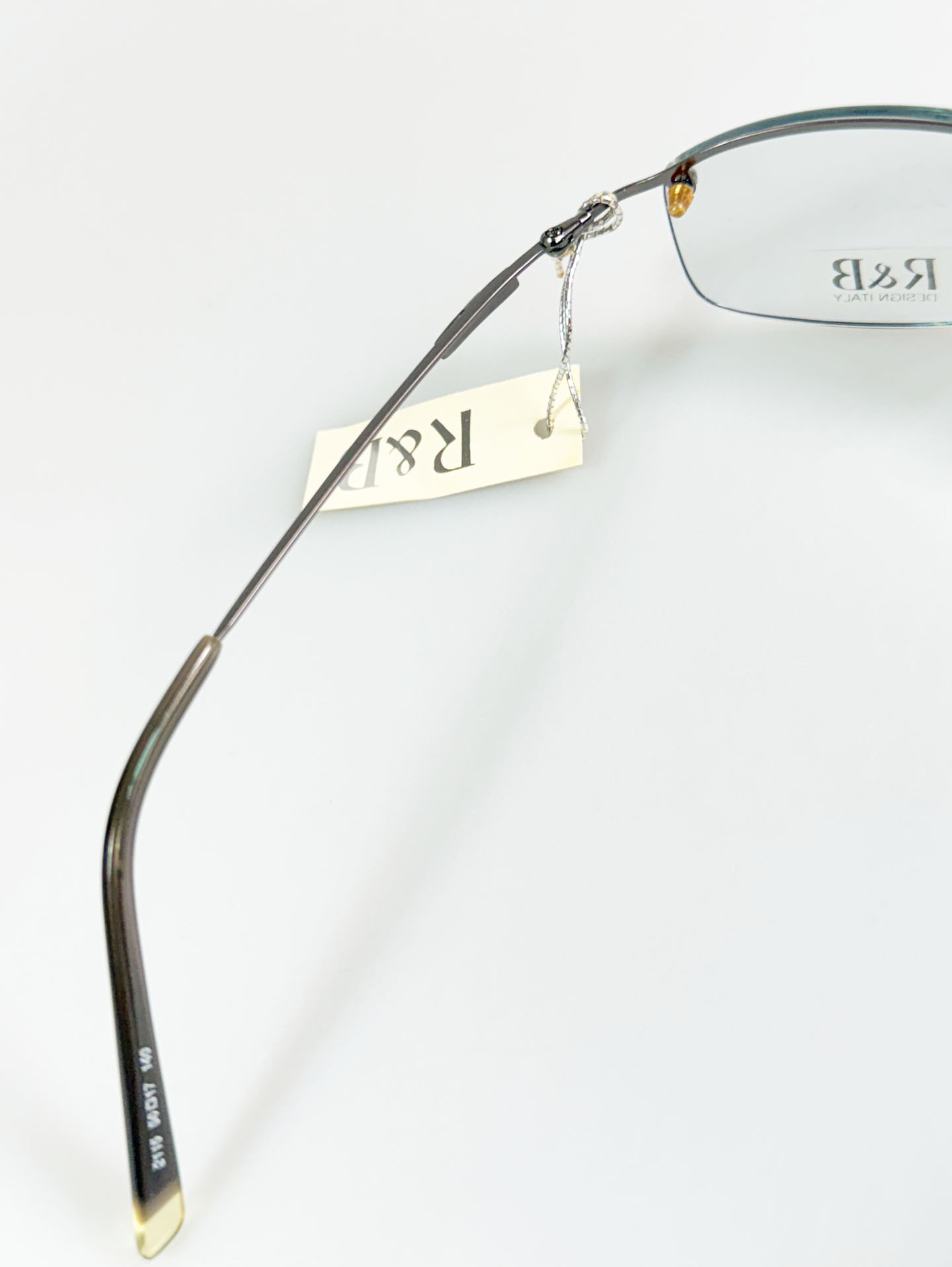 R&B Eyewear Rimless Square Metal Frame Glasses