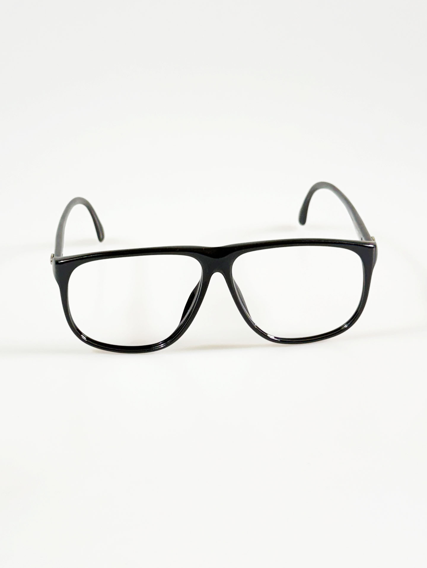 90's MONICA Oversized Black Square Acetate Glasses