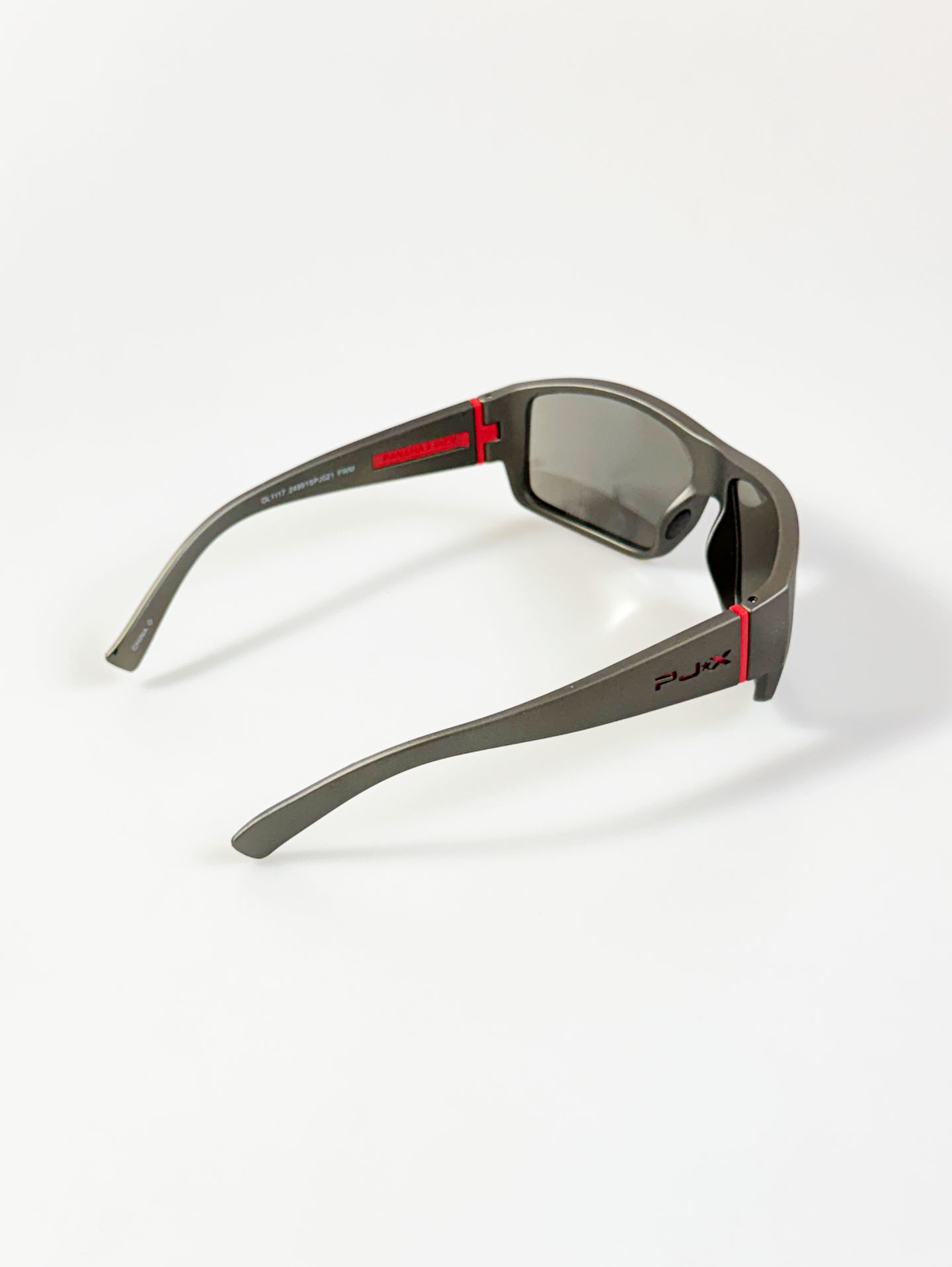 PANAMA JACK Dark Gray Wraparound Square Frame Sunglasses