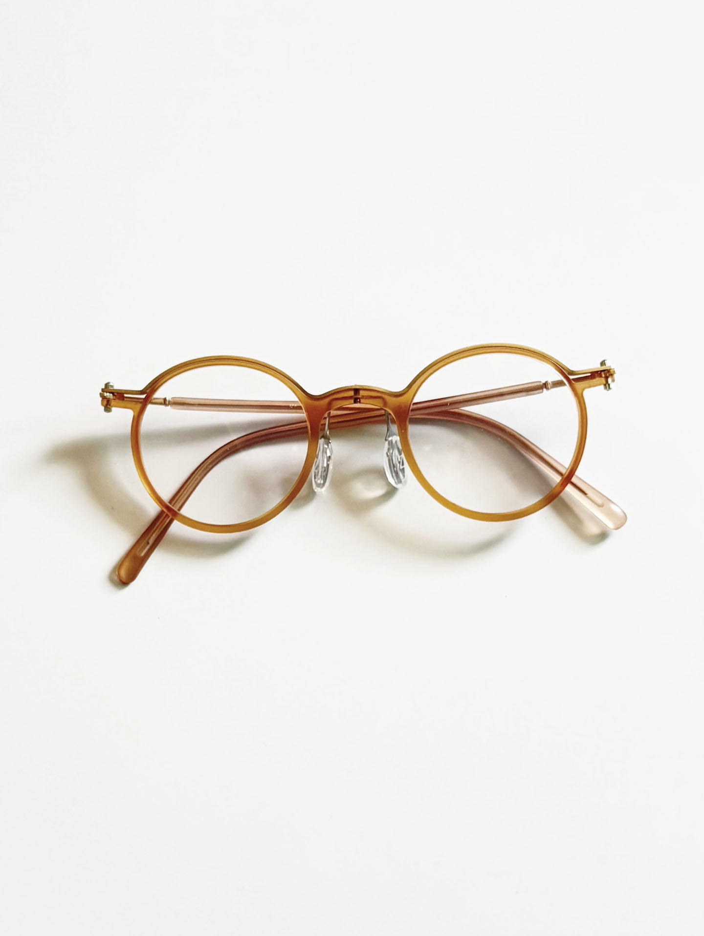 Classic Round Brown Combo Frame Glasses