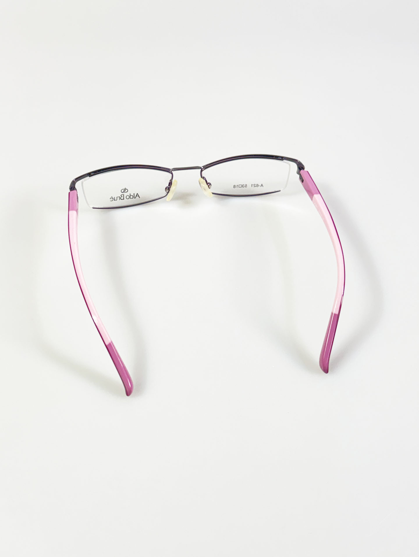 Aldo Brue Purple Slim Square Metal Glasses